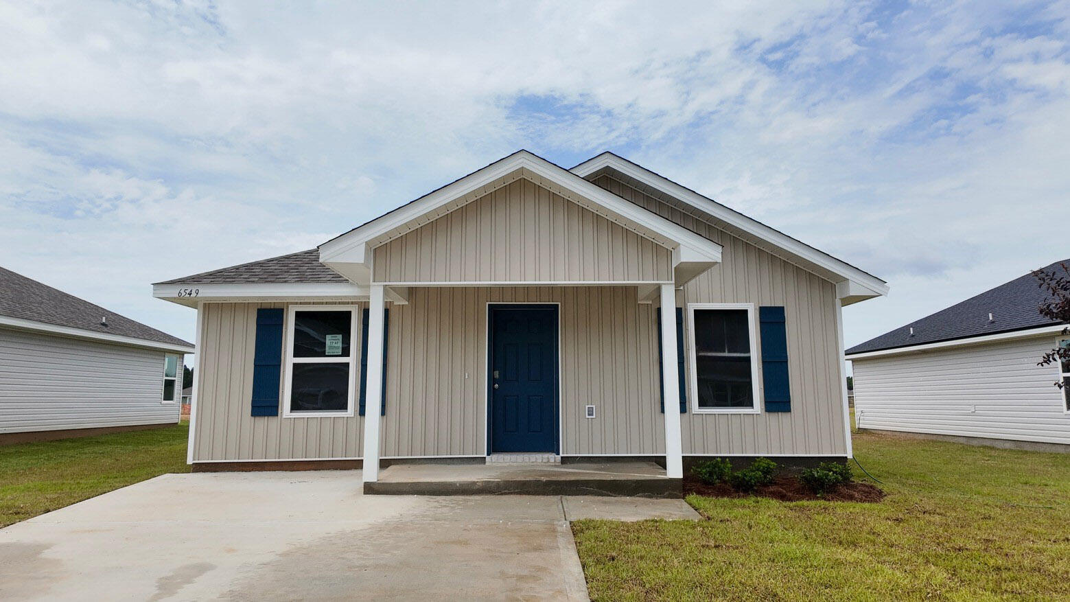 The Rivers Cove community offers residents: Gorgeous Community Pool, Community Center and a nice Community Playground.  The new 'CALLAWAY' floorplan is a charming Florida cottage style home with no wasted space, a desirable open design for relaxed living. 3 bedrooms and 2 bathrooms. Easy care beautiful wood-look flooring, delightful kitchen with stainless appliances, quiet dishwasher, smooth top range, built in microwave and pantry. Also included is Fabric hurricane door/window protection and a Smart Home 'Connect' system with several convenient Smart Home Devices you will enjoy. ALL LISTING pictures, colors, features, and size may vary. Square footages are approximate.