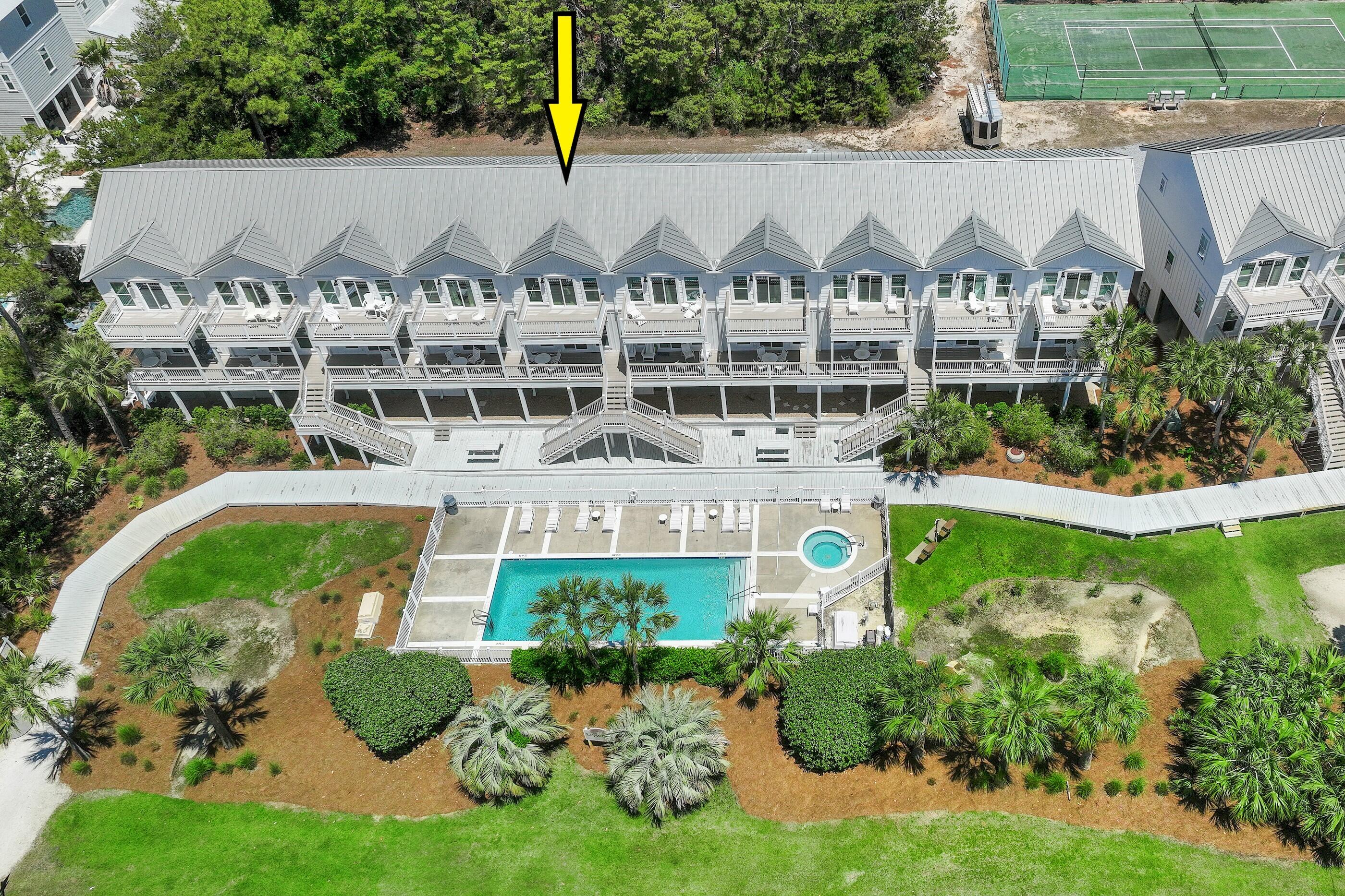 Welcome to the newly renovated Legends of Santa Rosa Beach! 2 BR 2.5 BA, 1,406 sq' Townhouse with covered parking and ground floor utility/beach gear room. Exterior of complex just renovated with new windows, doors, Hardi siding, exterior lighting
. Owner assessments paid at time of improvements $41,397. Very recent interior upgrades include new cabinets, flooring, lighting, and all new SS appliances and window treatments.   Large kitchen pantry & separate laundry with brand new washer/dryer. Brand new HVAC system. New Water Heater 2022. 2nd and 3rd level balconies overlook pool area. Complex features pool/hot tub and tennis/pickle ball courts. S Spooky Ln Beach/access less than 300 yards to +1,000' of Co. owned Public Beach.  No short-term rental history but much potential. Very Reasonable monthly HOA fees.