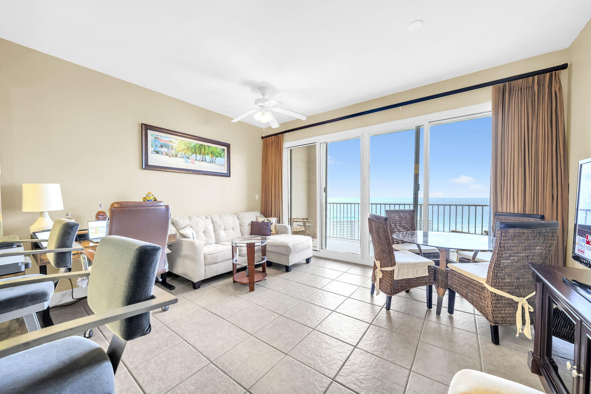 Enjoy stunning Gulf views from this beautifully maintained 1BR, 1.5BA condo at Ariel Dunes II in Seascape Resort, located in the heart of Miramar Beach, FL. This spacious condo sleeps up to 6 and features a king master suite, hallway bunk beds, and a queen sleeper sofa, making it ideal for families or couples. The open living area opens to a private balcony overlooking the Gulf and golf course. A fully equipped kitchen with granite countertops, washer and dryer, and free Wi-Fi provide everyday comfort. Guests enjoy access to resort pools, fitness center, golf, dining, and 2,000 feet of white-sand beach just steps away. With strong rental demand, resort amenities, and a prime location, this unit offers excellent income potential and long-term investment value.
