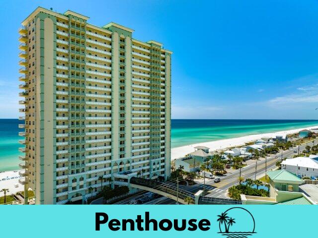 23rd-FLOOR OCEANFRONT PENTHOUSE at Celadon Beach Resort!

 Move-in ready & fully furnished, a perfect turnkey rental! Features a King Master with TV & private bath, hallway twin bunks, Living room queen sleeper, and a second bath with tub/shower combo. The kitchenette is fully outfitted with dining for six plus three barstools. New HVAC (2025), HW (2018). Enjoy breathtaking Gulf views from the spacious, furnished balcony.
Resort perks: indoor/outdoor pools (heated seasonally), 2 hot tubs, sauna, steam room, gym, & beachfront BBQ area.

Prime Location:
Situated on the West End of Panama City Beach, 5 min from Pier Park and 15 min to 30A, the perfect blend of relaxation and entertainment.