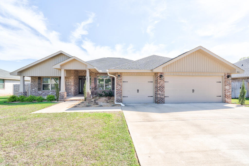 ***4.99% Assumable VA rate!*** Step into this nearly new 2024 home and immediately appreciate the space, design, and flexibility it offers. Situated on a generously sized lot, this 4-bedroom, 3-bath PLUS a bonus room/office residence features a hard-to-find 3-car garage and a layout that effortlessly fits both everyday living and entertaining.

The open floor plan creates a natural flow between the main living areas, giving the home a bright and connected feel. At the center, the kitchen is both stylish and functional, complete with upgraded quartz countertops, stainless steel appliances, a large island with bar seating, ample cabinetry, plus both a breakfast nook and a separate dining area for added versatility. Double French doors add character and invite you into the main living space. Durable Coretec luxury vinyl plank flooring runs throughout the primary living areas, while the bedrooms offer a softer touch with carpet. The primary suite is tucked away for privacy and features two walk-in closets along with a spacious en-suite bath that includes dual vanities, a soaking tub, and a separate walk-in shower. Additional bedrooms are well-proportioned, and the third bathroom--along with the primary suite--offers direct access to the covered lanai, creating a seamless indoor-outdoor connection.

The exterior is equally impressive with four-sided brick construction, a fully fenced backyard with wood privacy fencing, and a well-maintained lawn supported by an automatic irrigation system. Whether you're hosting, relaxing, or need extra room for vehicles or hobbies, the 3-car garage and outdoor space provide plenty of options.

Located just minutes from shopping, dining, and Publix, and within a reasonable drive to Duke Field and Eglin Air Force Base, this home also benefits from a low annual HOA of only $350.

A well-rounded property that combines modern finishes, a spacious layout, and a convenient location--ready to suit a variety of lifestyles.