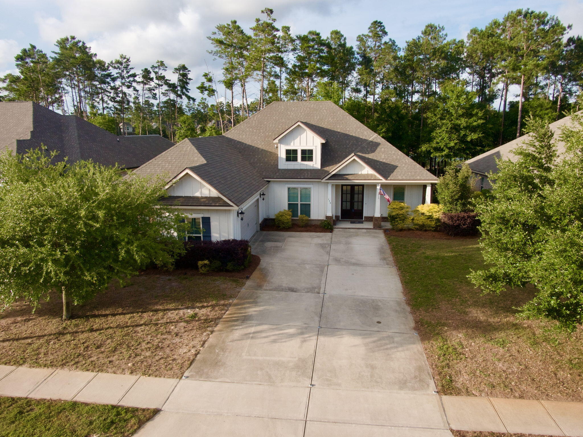 GIANORMOUS, lakefront TRULAND HOMES' NASHVILLE floor plan in Buxton's Mill at Hammock Bay. This split floor plan home has three bedrooms on the main level and one suite on the 2nd floor. Large double doors welcome you to a home with all the BELLS & WHISTLES: gas cooking, water heater and fireplace; outside vented exhaust in kitchen, custom wood vent hood; tile back-splash; crown molding; wainscoting; wood floors in main living areas, wood stairs and iron rails, drop zone cubbie, wood shelving in all closets, tile walls in all showers/tub showers, vgroove wood porch ceilings, decorative interior doors, tall ceilings, wood trim detail throughout, fabulous all wood soft close cabinetry & SMARTHOME technology. OVERSIZED yard with beautiful natural surroundings This home combines modern construction with timeless design and offers the opportunity to enjoy all the amenities that make Hammock Bay one of Northwest Florida's premier master-planned communities, including pools, fitness facilities, walking trails, parks, sports courts, community events, and more.
Whether you're looking for a primary residence, a second home, or simply more space without sacrificing convenience, 172 Mill Pond Cove delivers a rare combination of waterfront living, one of the largest floor plans in Buxton's Mill, and an oversized homesite that truly sets it apart from the competition.
Reach out now to Schedule your private showing today along with searching this homes address on youtube to see a video tour of it! Experience Hammock Bay is the most sought after neighborhood in Freeport!