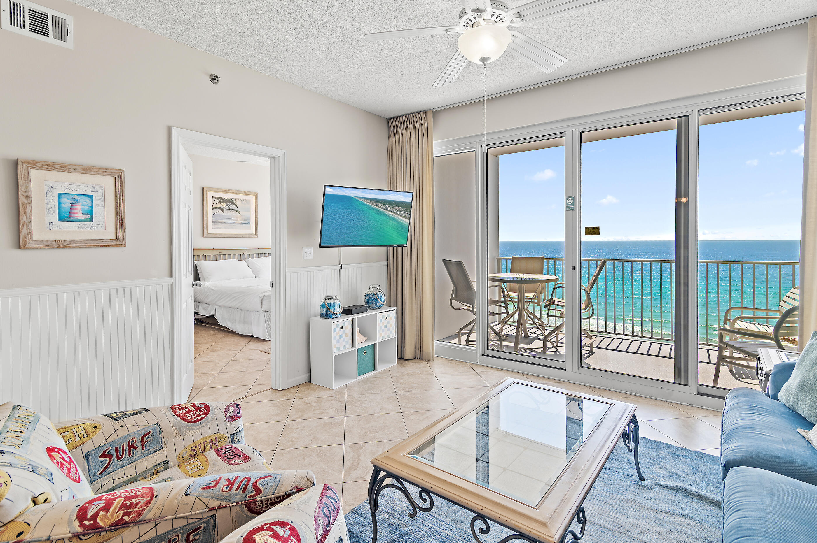 Incredible, unimpeded views are offered from this spacious and fully furnished 9th floor, 2 bedroom/2 bath condo at Leeward Key featuring new stainless steel appliances and new guest room furniture. Enjoy gorgeous views of the emerald green waters from the living, dining, and kitchen area as well as the master bedroom. Features include tiled flooring throughout, wainscoting in the main living area, granite countertops and double vanity and tiled shower in the master suite. Amenities at Leeward Key are first class and includes 100 feet of white sand beaches with private access, two pools, with the heated pool located directly on the beach side and the other one just on the North side of the building, fitness room, and grills. Tons of shopping and restaurants are located very nearby as well. Come take a look at why Leeward Key is such a popular location! Buyer to please verify all information contained herein.