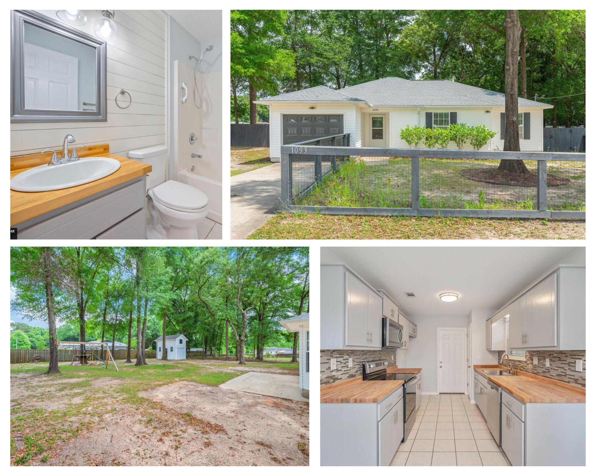 This 3/2 is situated on a spacious .33 acre lot! Inside, you'll find durable LVP flooring and tile along with beautiful butcher block countertops throughout the home, a stunning tile backsplash in the kitchen, and tasteful shiplap accents in both bathrooms. The open and inviting layout is perfect for everyday living and entertaining. Step outside to enjoy the fenced backyard with plenty of room for pets, play, or gardening. A detached garage/workshop provides excellent space for storage, hobbies, or projects. This property combines character, functionality, and outdoor space!