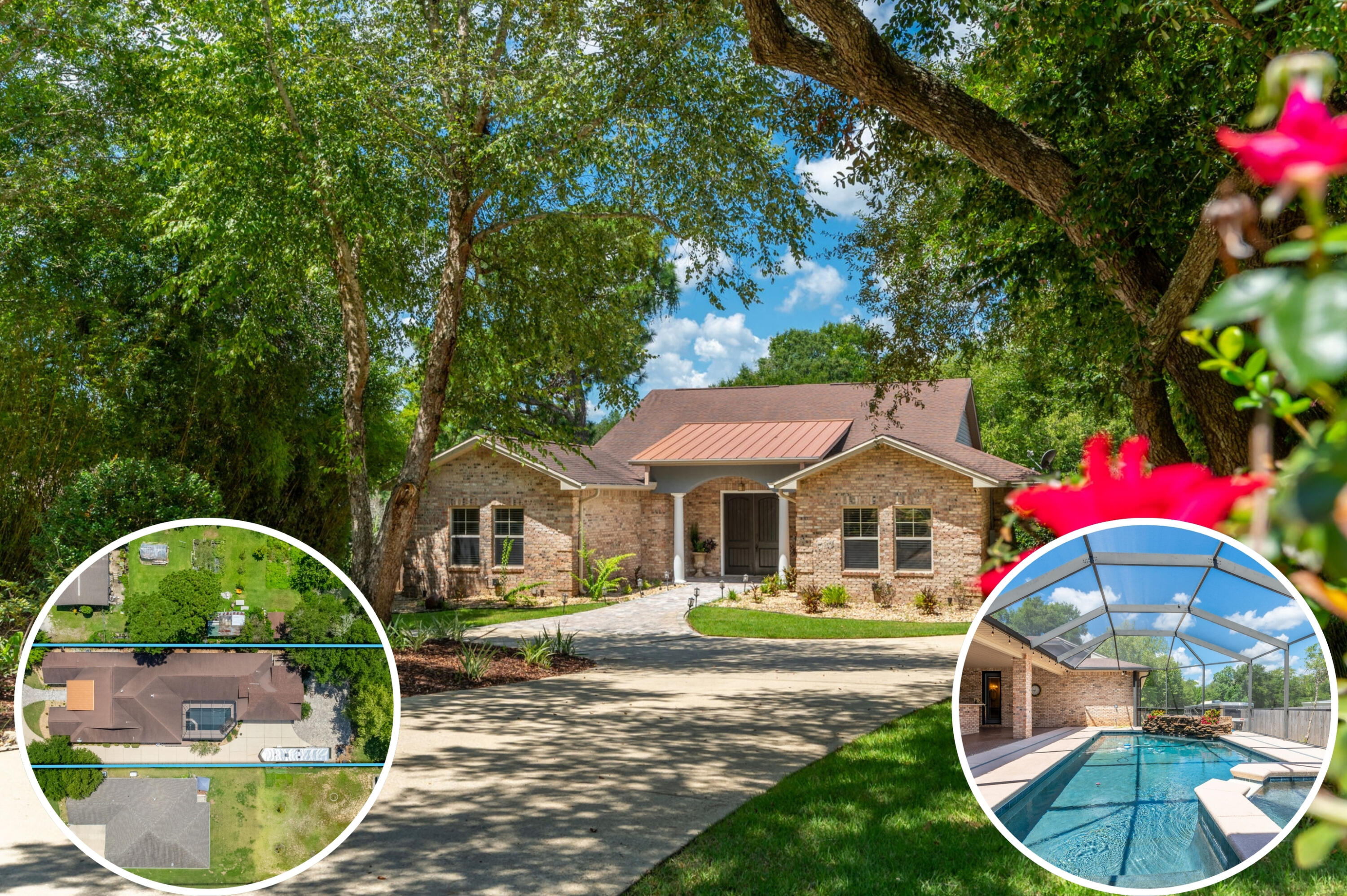 Under Contract with 72-hour Kickout Clause in place. This one-of-a-kind property seamlessly blends thoughtful updates, major upgrades, and serious backyard appeal -- all in a prime location just half a mile from the Poquito Bayou boat ramp. With road access behind the yard, RV parking and an electrical hookup on the side, and a separate apartment offering income or multi-generational potential, this home truly stands out. A brand-new roof will be installed prior to closing, and the HVAC system and tankless water heater have both been updated. Inside, enjoy two spacious living areas, high ceilings, a fireplace, updated lighting, hardwood and stained concrete floors, and custom built-ins throughout. The kitchen is a chef's dream, featuring granite counters, double ovens, a wine fridge,  beverage fridge, dining area, breakfast nook, and a custom pantry. The primary suite includes electronic blackout shades, a fully custom walk-in closet, and a spa-like bath. An $80K separate apartment offers incredible flexibility, complete with its own entrance, climate control, kitchenette, and full bath. Perfect for guests, in-laws, or rental income potential. Out back, it only gets better: the property sits on over half an acre and features a huge patio, outdoor shower, lush landscaping, and a screened-in pool and hot tub with a full outdoor kitchen. The entire space is designed for entertaining and relaxing year-round. A whole-house generator (routinely serviced) provides added peace of mind. Whether you're heading to the bayou for a day on the water or staying home to enjoy your private oasis, this property checks every box.
