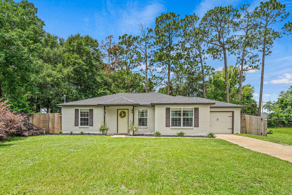 Welcome home to this beautifully updated Crestview gem! Conveniently located just minutes from local parks, schools, shopping, dining, and everyday necessities, this move-in ready property offers the perfect blend of functionality and low-maintenance.

Over the past several years, the owners have invested extensively in updates throughout the home. Inside, you'll find updated flooring throughout, fresh paint, new baseboards and quarter round, updated light fixtures, LED lighting, modernized switches and outlet covers, and custom walk-in closet built-ins in the primary bedroom. The bathroom has also received attention with bathtub repairs and improvements, while updated window blinds provide a fresh, cohesive look throughout the home.

Outside, the improvements continue with refreshed landscaping, updated house numbers, a new mailbox, modern exterior lighting, freshly painted and resealed doors and windows, and the addition of a storm door. The backyard is fully enclosed with a privacy fence installed just inside the property line, creating a great space for pets, play, or entertaining. A large 10x20 storage shed provides plenty of room for tools, equipment, and hobbies, while the 2024 playset is ready for outdoor fun.

Whether you're searching for your first home, looking to downsize, or simply want an easy-to-maintain property in a convenient location, this home offers exceptional value. Just move in and start enjoying all Crestview has to offer.