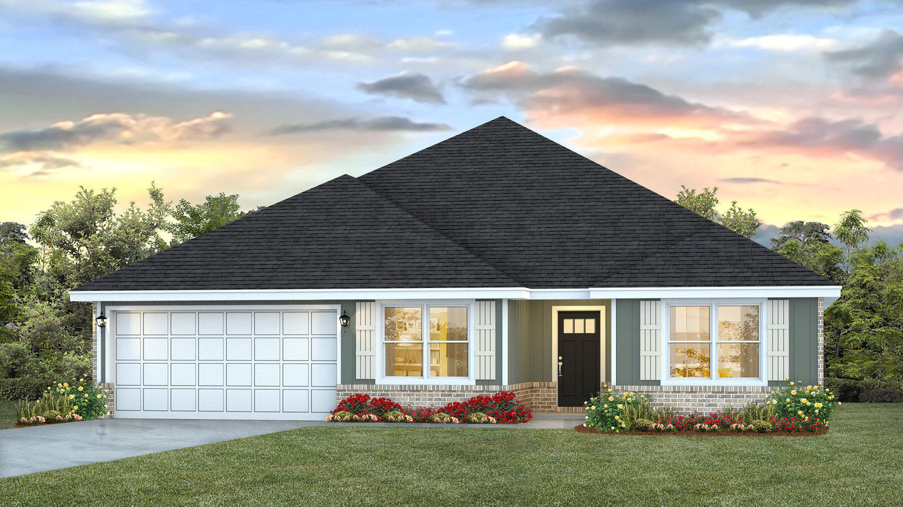 Welcome to Independence, a brand-new community featuring a beautiful community pool, lazy river, pickleball courts, and much more. Just over 2,500 square feet, this beautiful single- story home offers 5-bedrooms with 3-bathrooms, a 2-car garage, and a seamless open layout. The kitchen offers plenty of space and an island for additional counter space. The kitchen features quartz countertops and stainless-steel appliances, including a stove, dishwasher, and microwave hood combo. This home is built with our Smart Home technology package, designed to bring the ease and convenience of life right to your fingertips. Call to schedule your tour of the beautiful Finn plan at Independence in Crestview today! ALL LISTING pictures, colors, features, and size may vary. Square footages are approximate.