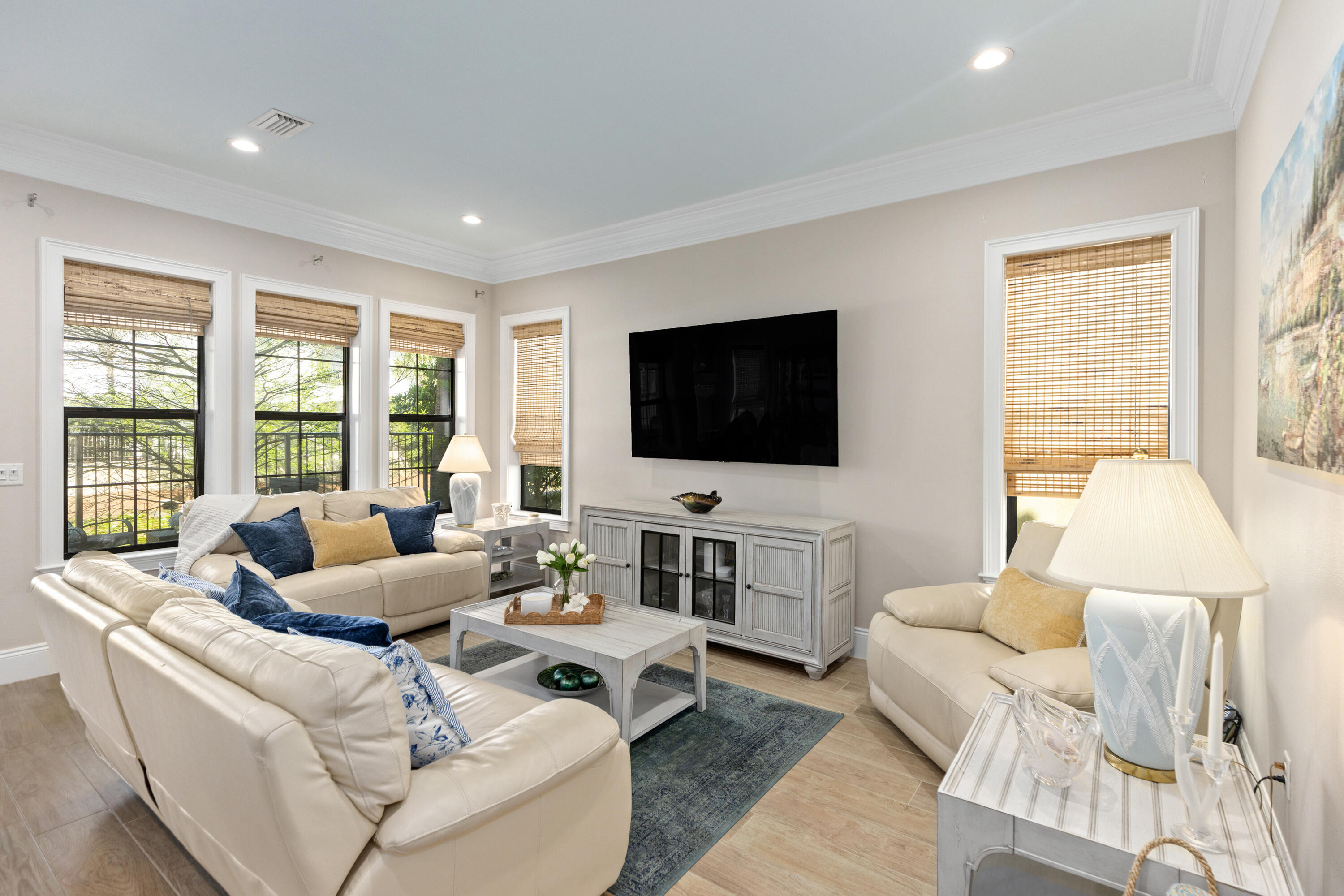PRICE IMPROVEMENT! VILLA LAGO 3BR & 3.5BA inside the Sandestin Golf & Beach Resort! UPDATES including HVAC system. Spacious garage that can accommodate a vehicle & golf cart (included). The open-floorplan is enhanced by beautiful flooring, high ceilings, and elegant crown molding. The kitchen is designed with custom cabinetry topped with granite countertops, a large walk-in pantry, and stainless-steel appliances. The breakfast bar offers additional seating and a perfect spot for morning coffee or casual meals. With its scenic water views, the additional dining area is perfect for entertaining! The first floor also includes a powder room. Upstairs, the primary suite includes a sitting area that could also be used as an office, and a large walk in closet, with ensuite bathroom.  Two additional guest suites with ensuite bathrooms, provide privacy and relaxation for family and visitors alike. Recently updated 2-ton HVAC system for upstairs (2025)
Bring the indoors out on the inviting, covered back patio, where you can savor serene water views or fire up the grill for unforgettable evenings and breathtaking sunsets.
 As a Villa Lago owner, you'll enjoy exclusive access to the vibrant community clubhouse and sparkling pool, creating a genuine resort-style atmosphere. A golf cart is included with the home, offering effortless access to everything the resort has to offer, including white sand beaches, four championship golf courses, tennis and pickleball courts, fitness centers, the marina, and Grand Boulevard's premier dining, entertainment, and shopping venues. Whether you're seeking a vacation getaway, a primary residence, or an investment property, Villa Lago delivers versatility and luxury for every lifestyle.