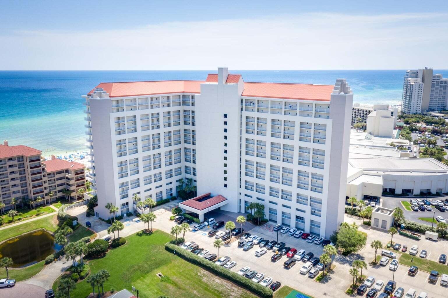 Incredible opportunity for this 2-bedroom, 2-bath unit at The Tide at Tops'l with amazing amenities and resort living. Capture stunning views of the Gulf right when you walk in the door. A prime feature of the coastline units is the oversized balcony, perfect for entertaining or outdoor dining. Facing West, you not only have amazing Gulf views but also incredible sunsets. Enjoy captivating views of the emerald green waters from the balcony plus living & dining area and kitchen through the expansive wall of glass. The open floor plan allows the unit to feel very spacious and is ideal for entertaining. Interior updates throughout  this beautiful unit.