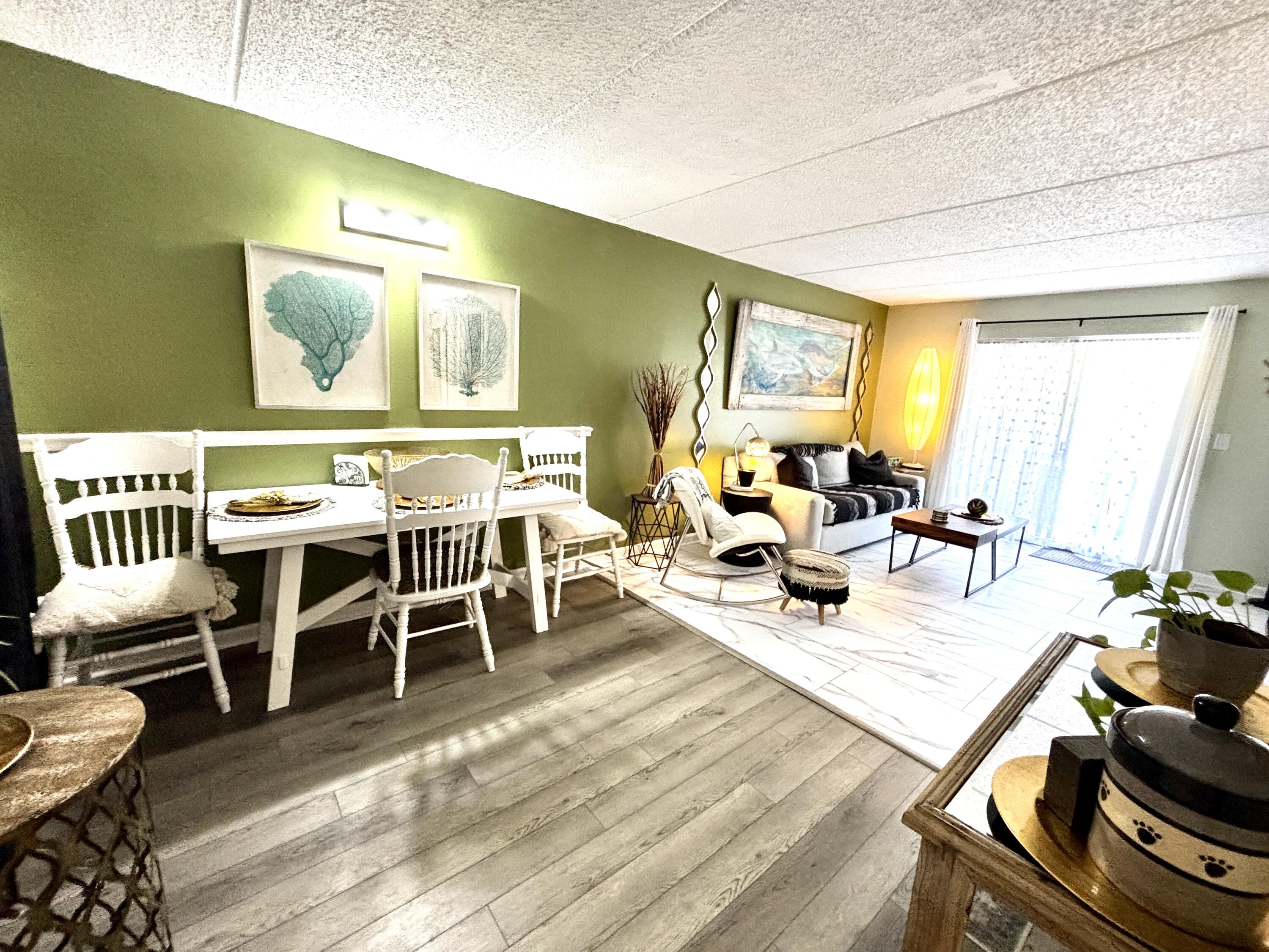 Sellers need a bigger place so this condo is priced for a quick sale! The Cedars allows pets and short term rentals! Great condo to live in or if you are an investor this condo can come fully furnished and ready to rent with a full price offer! The Cedars D204 is a 1 bedroom/1 bathroom condo located on the Santa Rosa Sound in Mary Esther. This condo has been recently renovated with new paint, new large format vinyl flooring, new ceiling fan and light fixtures, new toilet and vanity in the bathroom, new refrigerator, and a new oven. 
The property has several large mature cedar and oak trees and a pool with water views of the sound. The onsite laundry facility is large and spacious.
The Cedars buildings are currently undergoing renovations so now is the time to get in on this great price and see your equity increase quickly!