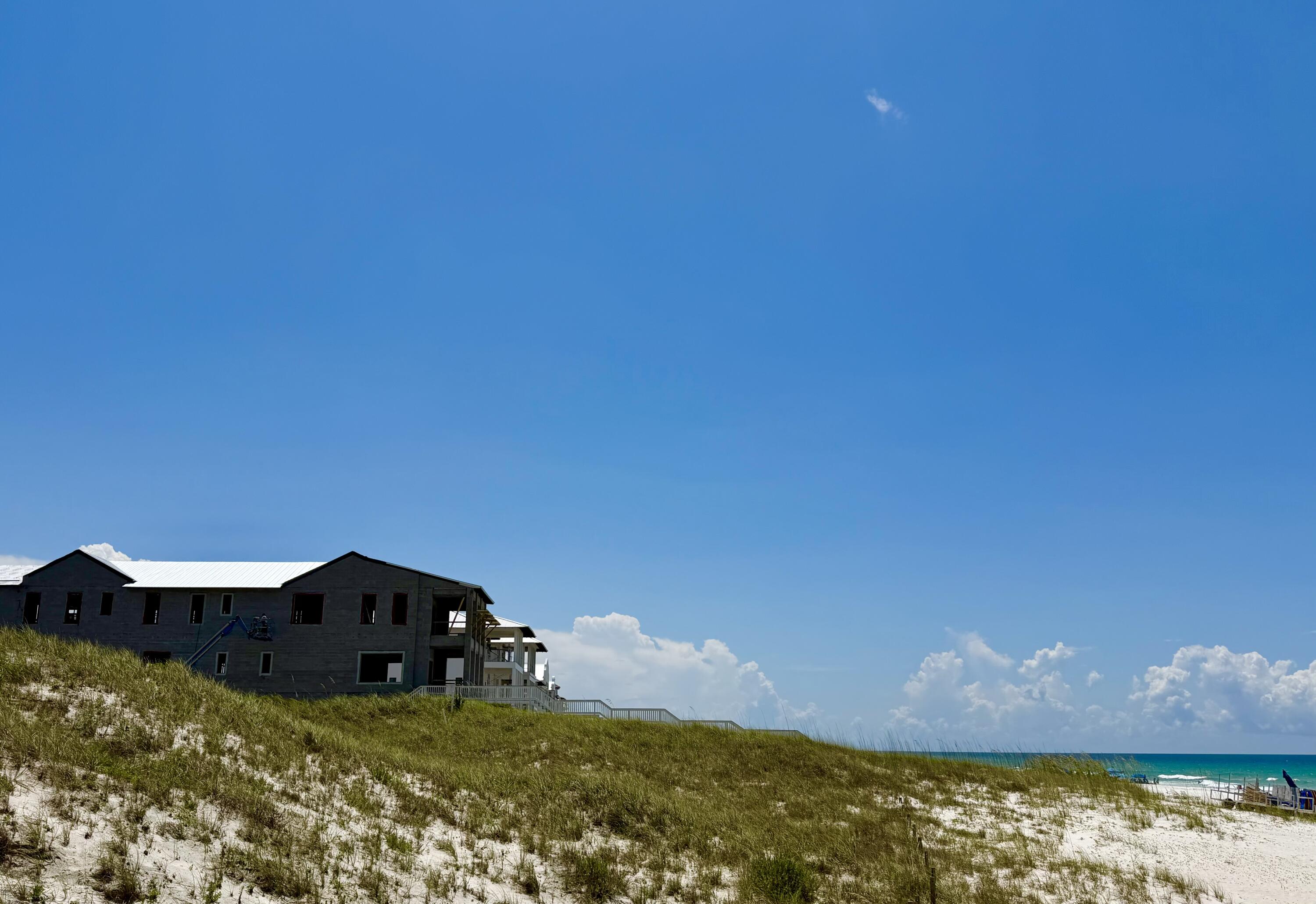 Lot 1 has 49 linear feet on the Gulf of Mexico and is approximately 567 deep. Lot to be sold by metes and bounds. This is an exceptionally deep lot and will be allowed to have a house and guest/carriage house larger and taller than similar Carillon Beach lots (62' tall instead of 55' from sea level for main house roof peak). This lot is a great opportunity to build your dream beach home with spectacular views of the Gulf of Mexico and Lake Powell.