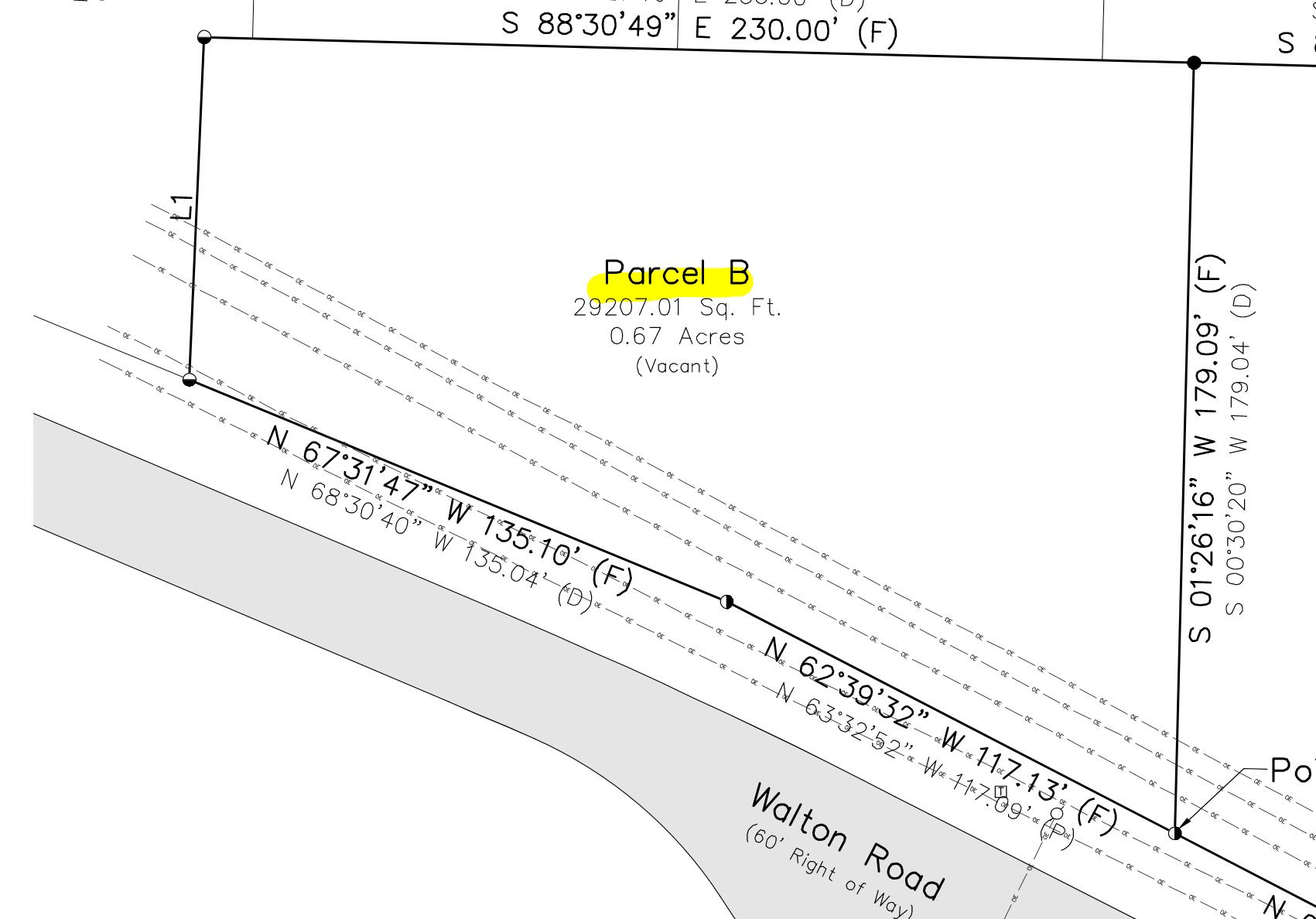 Prime Parcels B (Potential for 2 Home sites total) -  Zoned R-1 Single-Family Residential - 
Parcel B (.67 acres)

Seize this exceptional opportunity to own is .67 acres of prime land on Walton Road, conveniently located less than a mile from Walton High School in the charming town of DeFuniak Springs, FL. This residential zoned (R-1) parcels have public water and sewer available at road (tap fee due), making it a ready-to-build site for your dream home.

Located in Flood Zone X with no wetlands, as per Walton County GIS maps, this property offers peace of mind and ease of development in a serene yet highly accessible location--just minutes from shopping, dining, medical facilities, and schools, and less than Less than 50 minutes to the beaches of 30A. Why You'll Love This Location:
DeFuniak Springs Highlights:

Lake DeFuniak - One of only two nearly perfect circular spring-fed lakes in the world (40 acres), with a scenic walking trail, dock, and seasonal public swimming and fishing.
Historic Downtown District - Less than one mile away, featuring the famous Chautauqua Building, charming shops, and community events.
Annual Christmas Lights Festival - Showcasing over 10 million lights around the Lake Yard, attracting visitors from across the region.

Outdoor & Recreation:

King's Lake - A well-stocked 580-acre reservoir just 6.3 miles north, perfect for fishing enthusiasts (record bass catch: 17.25 lbs!).
Gulf of Mexico's White Sand Beaches - Access pristine beaches within 35 minutes to an hour, including Henderson Beach, Miramar Beach, Santa Rosa Beach, and more.
Crab Island in Destin - A world-famous boating destination on the Emerald Coast.
Emerald Coast Zoo & Chautauqua Winery - Local attractions perfect for family outings.

Endless Outdoor Adventures:

Multiple hiking trails including Florida Trail (Eglin & Nokuse), Lakewood Park, and Lafayette Creek.
Natural Springs & Parks - Explore Vortex Springs, Ponce De Leon Springs, Morrison Springs, and Florida Caverns in Marianna.

Key Features:

*.67 acres - Zoned R-1 for single-family residential
* Water & sewer installed (tap fee due)
*Flood Zone X - No wetlands (per Walton County GIS maps)
* Minutes to downtown DeFuniak Springs & shopping
*Less than 50 minutes to the beaches of 30A
*Close to fishing, boating, hiking, and natural springs

This rare homesite blends convenience, nature, and lifestyle in one of Florida's most charming communities. Don't miss your chance to own a piece of DeFuniak Springs - schedule a visit today!

Buyers are responsible for verifying all property details and dimensions. Information is believed to be accurate but is not guaranteed.