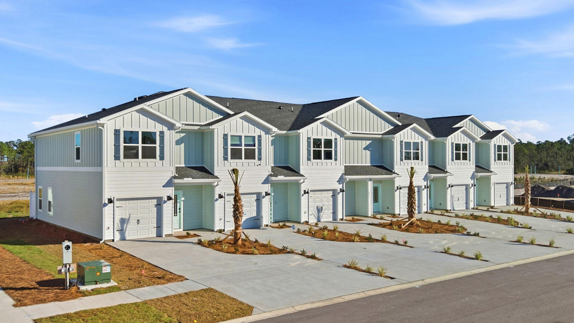 Welcome to 108 Bismark Blvd Unit 42, a new townhome at Palms Street Townhomes in Destin, Florida. This end unit townhome is under construction. As you enter this townhome you will find a bright hallway leading to an open-concept kitchen, living, and dining area. The open and spacious main level is designed for entertaining and everyday living. Multiple windows illuminate the living area providing for plenty of natural light. The kitchen serves as the culinary center with its spacious center island allowing for easy meal prep and cleanup.  It has been designed with quartz countertops, a stainless appliance package including s stove, microwave and dishwasher.