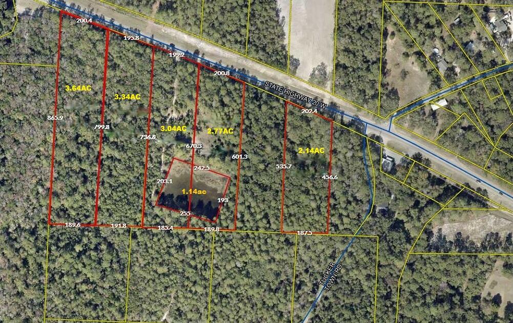 Premier commercial development opportunity in the heart of Freeport's explosive growth corridor. This assemblage consists of five separately available or combinable commercial-zoned parcels fronting Highway 20 W, ranging from approximately 2.14 acres to 3.64 acres. Positioned only 1.4 miles west of the major US Highway 331 intersection, the properties offer exceptional visibility, accessibility, and development flexibility within one of Walton County's fastest-growing commercial and residential expansion areas. The corridor between Hammock Bay and US 331 is experiencing substantial new residential, commercial, office, medical, and mixed-use development activity, making these parcels ideally suited for retail centers, professional office, restaurants, convenience retail, service-oriented businesses, flex space, or mixed commercial concepts. The parcels are located directly across from a newly developing office complex and benefit from strong traffic exposure along the rapidly expanding Highway 20 corridor.
The surrounding area includes extensive new residential communities and proximity to Freeport Elementary School, Freeport Middle School, and Freeport High School, creating strong demographics and long-term demand drivers. The availability of multiple contiguous parcels also creates the opportunity for larger-scale assemblage planning, phased development, or investment hold strategies.
Parcel pricing ranges from $675,000 to $850,000.  Buyer to verify data for its own use.