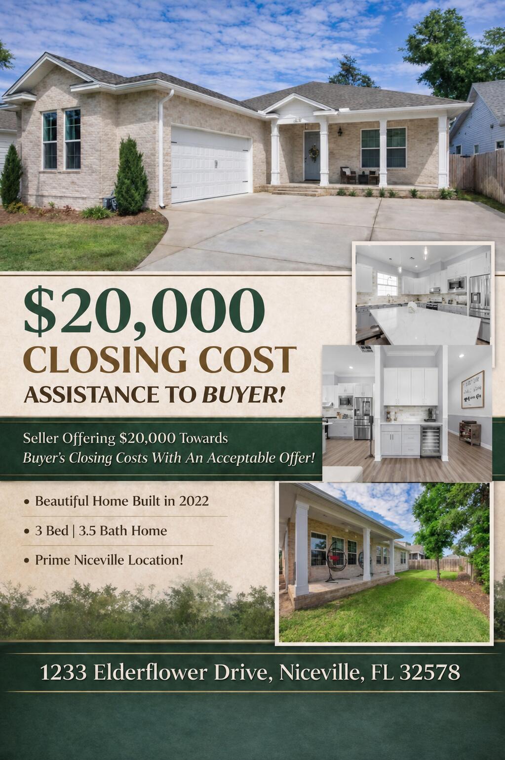 OFFERING $20,000 in buyer closing cost!! This home offers a large enough yard to fit a pool, plenty of space, with each bedroom having its own private bathroom and generous size. There's also a convenient half bath for guests.

The open kitchen flows into the dining and living areas, featuring a large walk-in pantry, gas range, and a separate bar area with a built-in wine cooler. Quartz countertops, semi-custom cabinets, and a custom backsplash give the space a warm, inviting feel.

The primary bedroom is spacious, including a large walk-in closet, extra storage, and an ensuite bathroom with a rain shower and double vanities. The home also includes a dedicated laundry room with a folding area for added convenience.