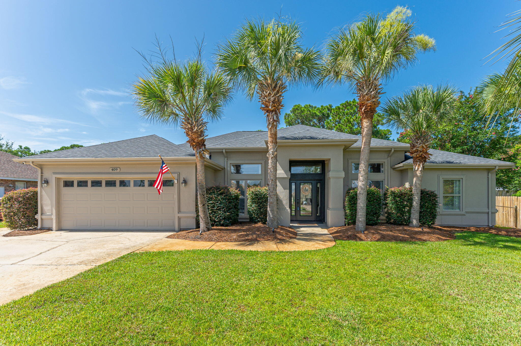 Coastal Living at Its Finest!
Experience the best of coastal living in this immaculate, meticulously maintained home, ideally located within walking distance of the bay and just a short golf cart right across Highway 98 to the public beach access on the Gulf of American.
From the moment you step inside, you'll appreciate the high ceilings, elegant crown molding, and pride of ownership throughout. The beautifully updated kitchen, remodeled approximately six years ago, features granite countertops, newer appliances, a state-of-the-art refrigerator, and a chef's dream cooking area complete with a gas cooktop, oven, convection oven, air fryer, and microwave all in one.The spacious living area opens through large glass doors to a spectacular outdoor oasis, while French doors from the primary suite provide private access as well. Whether you're relaxing or entertaining, you'll love the screened enclosure featuring a sparkling gunite pool and a fully equipped outdoor kitchen.
With no HOA, you'll enjoy the freedom to truly make this property your own. For added peace of mind, the home's major systems and components are all less than eight years old, an important benefit for today's insurance requirements. The beautifully landscaped yard is kept lush year-round with a full irrigation system.
Perfectly situated in the heart of the Emerald Coast, you'll be just minutes from beaches, boating, shopping, restaurants, parks and everything that makes coastal living so desirable.
This is truly one of those homes that must be experienced in person. The quality, location, and lifestyle it offers simply can't be fully captured in words. Schedule your private showing today and discover why this exceptional property is the perfect place to call home.
