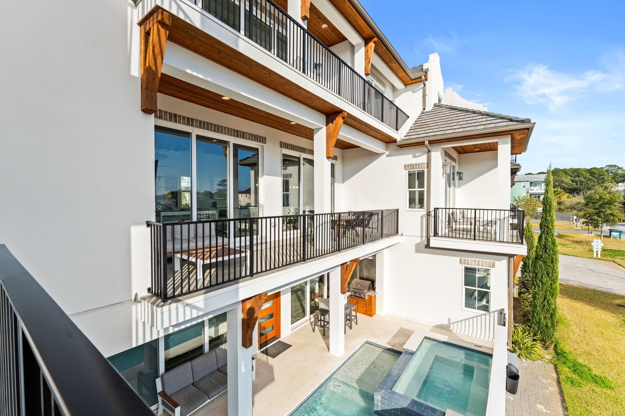 MOTIVATED SELLER! This property boasts 10 spacious bedrooms and 11 bathrooms, making it the perfect retreat for large families or groups of friends looking to create unforgettable memories together. With the ability to comfortably sleep up to 28 people, your family reunions, friend getaways, or vacation rentals will be a breeze!

Say goodbye to HOA restrictions and embrace the freedom of owning this incredible investment property, which has an impressive rental history. The current rental management company is projecting nearly $400,000 in rental income this year, providing you with a fantastic return on your investment.

As you explore this home, you'll appreciate the exquisite, custom details and beautiful woodwork that elevate its elegance - Tax benefits commonly used by rental owners: depreciation, deductible operating expenses (management fees, maintenance, utilities), and interest deductions can help lower taxable income -- talk with your CPA about how these apply to your situation.
- Flexible ownership strategies: works as a short-term rental, seasonal vacation home, or long-term income property; could fit 1031 exchange or portfolio diversification plans (confirm with your tax advisor).
- No HOA restrictions: more control over rental use, furnishings, and booking platforms.

What makes guests book it
- Location: an easy 3-minute walk to Shunk Gulley and Scenic Highway 30A beaches; nearby ADA-accessible Ed Walline access with restrooms, picnic shelters, and a two-story viewing platform.
- Amenities guests crave: private pool, multiple balconies with Gulf views, roomy living areas on each floor so large groups can spread out and still gather.
- Thoughtful design: custom woodwork and finishes that give the home character and repeat-booking appeal.

Who this fits best
- Investors wanting a high-capacity, high-demand short-term rental with management already in place.
- Buyers seeking a multi-family vacation home that pays for itself during peak season.
- Owners looking for tax-advantaged real estate income (consult your CPA for specifics).

This property blends lifestyle and investment -- beachfront access, big rental revenue, and tax strategies that can improve net returns!