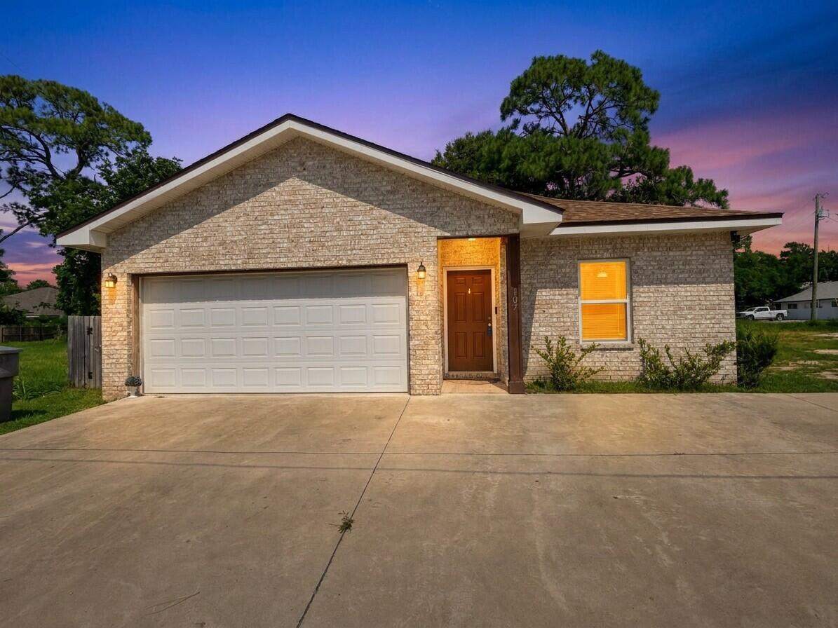 Welcome to 107 SE Beal Parkway, Fort Walton Beach! Built in 2021, this beautifully maintained 3-bedroom, 2-bath home offers the perfect blend of modern design, comfort, and convenience. Featuring approximately 1,699 square feet of thoughtfully designed living space, the open-concept floor plan is ideal for both everyday living and entertaining.
Step outside to enjoy the back patio overlooking a generously sized backyard--perfect for relaxing, entertaining, or creating your own outdoor oasis. The attached two-car garage and indoor laundry room add everyday convenience.
Located in the heart of Fort Walton Beach, this home is just minutes from shopping, dining, schools, parks, Hurlburt Field, Eglin Air Force Base, and the beautiful Emerald Coast beaches.
Built with modern finishes, this move-in-ready home offers the quality and low-maintenance lifestyle today's buyers are looking for. Schedule your private showing today! TENANT OCCUPIED. Please do not disturb tenants. Showings by appointment only with advance notice.