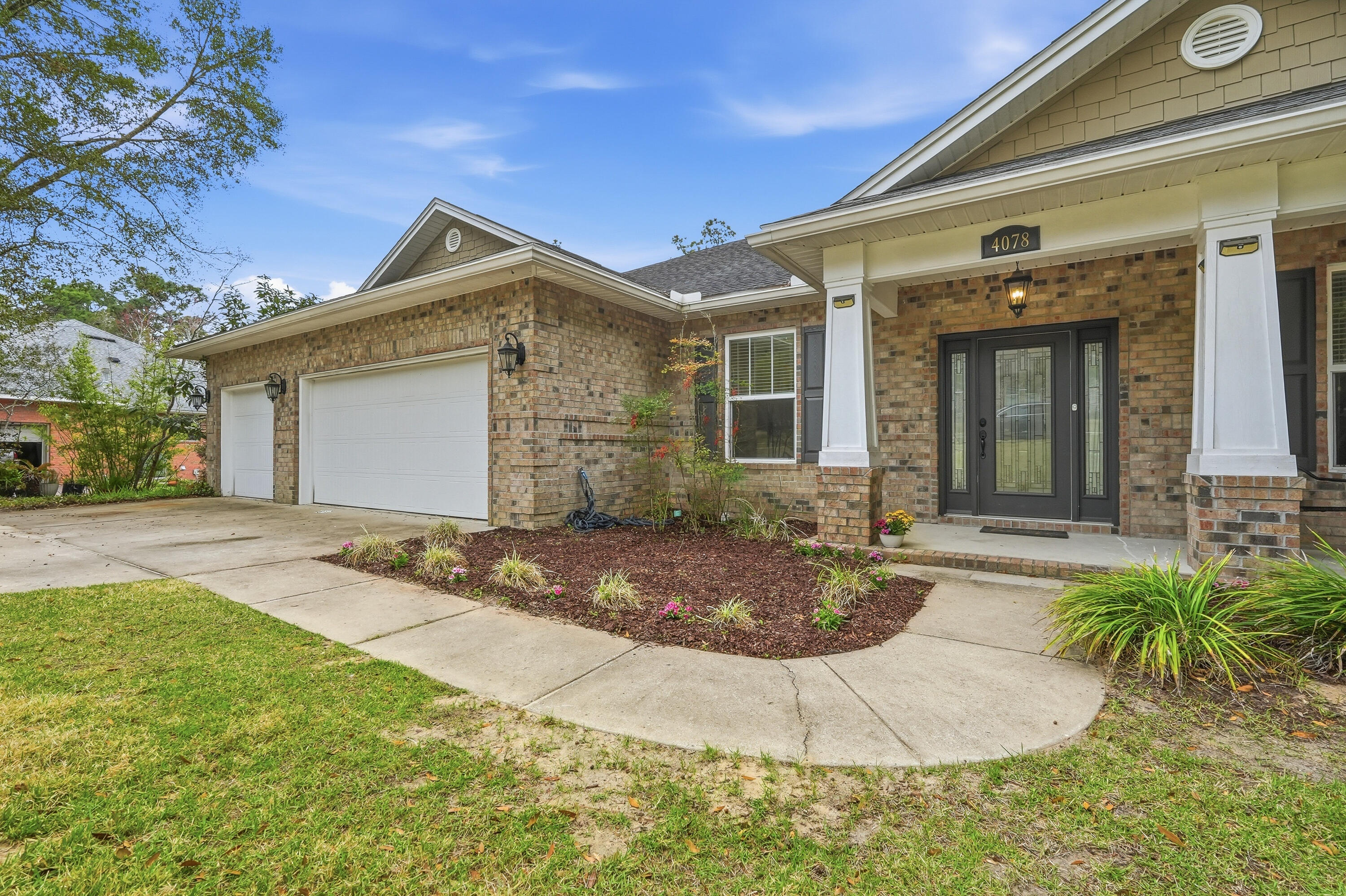 Welcome to this exceptional residence in the highly desirable Rocky Bayou Country Club Estates, where comfort, space, and convenience come together in a premier golf course community setting. Offering nearly 3,000 sq ft of thoughtfully designed single-level living, this well-appointed home includes a 3-car garage and is situated on a sprawling 0.63-acre wooded homesite.  Inside, the freshly painted open-concept great room showcases impressive 12ft ceilings, rich hardwood flooring, and a seamless flow ideal for both everyday living and entertaining. The split-bedroom floor plan offers 4 large beds + 3 full bath, separate office, dining room & large breakfast area. The primary suite has a sitting area, separate sinks, his and hers huge walk in closet plus a dreamy soaker tub. Step outside to the screened lanai on the elevated deck overlooking the tranquil, fenced backyard, where mature trees and natural surroundings create a serene setting for relaxation or gatherings.

Conveniently located just minutes from top-rated schools, shopping, dining, and local amenities, the home is also within walking distance of the renowned Rocky Bayou Country Club, offering golf, recreational swimming, and a vibrant social atmosphere, along with nearby walking and biking paths. This is a rare opportunity to enjoy spacious one-level living in a newer built home in one of Niceville's most established and sought-after communities.  Schedule your private showing today.