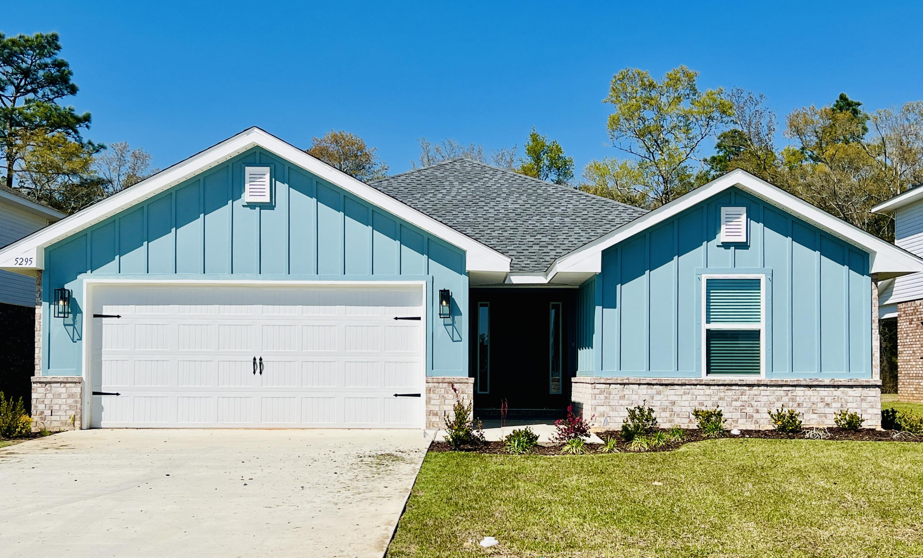 Welcome to HIDDEN PINES by Adams Homes. Located just 30 minutes to Navarre Beach, with close proximity to schools, shopping and much more. This home is 3-sided brick with Hardi design front, 2 car automatic garage, sprinklers with timer, and a sodded yard with a landscaping package. Some upgrades that are being added to this home include granite/quartz countertops in kitchen and bathrooms, Puretec LVP flooring everywhere with carpet only in bedrooms, craftsman style elevation, and garden tub in the master bathroom.