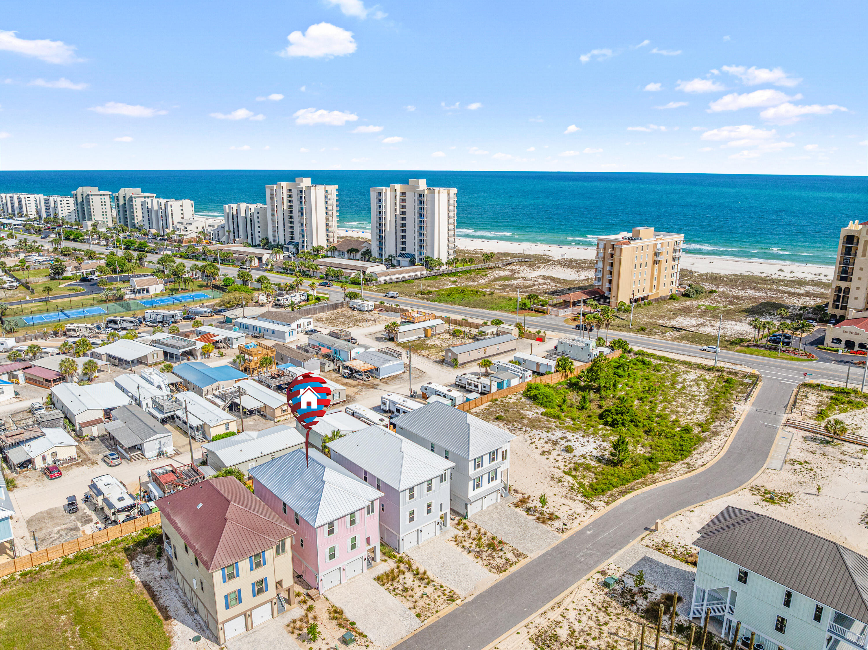 3-Level Elevator / 4 Car garage / Every bedroom has it's own full bathroom / Wet bar / Built-in Surround sound / Quartz Counter tops / Pot filler / Cabinet Under Lighting / Community Dock / Boat Slips / Pool / Pickle Ball Court / Hurricane Impact Windows... and barely a minute drive to multiple Public Gulf front Beaches!  Welcome to your privately gated coastal living at its finest, right in the heart of Perdido Key! This beautifully new construction, never lived-in property offers the perfect blend of laid-back beach lifestyle and modern comfort.  Just moments from the sugar-white sands and emerald waters of the Gulf, this home is ideal as a full-time residence, vacation getaway, or investment opportunity...Yes, STR's allowed.  Nestled in a desirable waterfront community, directly on Old River...you'll enjoy easy access to boating, fishing, and some of the most stunning sunsets on the Gulf Coast.  Inside showcases 8 FT doors and an open layout, ideally designed for both relaxing and entertaining. Spacious living areas flow seamlessly, while large windows invite in tons of natural light and coastal breezes. Whether you're hosting guests or enjoying a quiet evening, the atmosphere is effortlessly inviting.
Step outside and experience true Florida living. With ample outdoor space, there's plenty of room to unwind, dine al fresco, or simply soak in the peaceful surroundings. Depending on your setup, you may even enjoy water views or quick access to nearby marinas and beach points.
Conveniently located near dining, shopping, and entertainment, yet tucked away enough to feel like a private retreat, this property offers the best of both worlds. Don't miss your opportunity to own a piece of paradise in one of the Gulf Coast's most sought-after beach communities.  Contact us today.