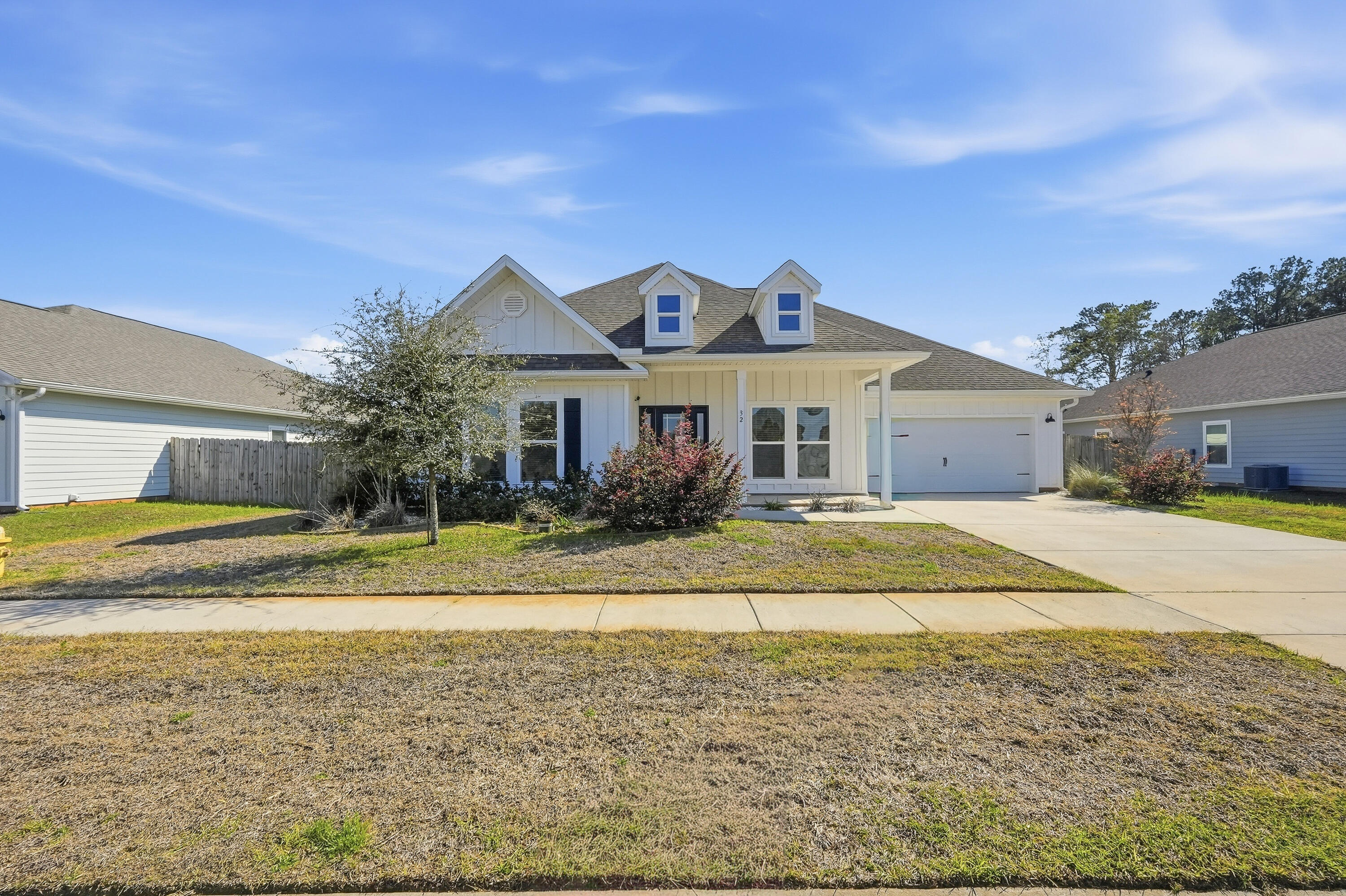 Welcome to this stunning 5-bedroom, 3-bathroom home in the desirable Hammock Oaks Estates community, offering over 3,000 square feet of beautifully designed living space. This spacious home features an open-concept layout perfect for both everyday living and entertaining.
The heart of the home is the kitchen, complete with sleek quartz countertops, stainless steel appliances, a large pantry, and plenty of room for cooking and gathering. Generously sized bedrooms provide comfort and flexibility, while the home's spacious closets offer ample storage throughout.
Step outside to enjoy the covered back patio and spacious fenced in backyard--ideal for relaxing or hosting guests year-round. Conveniently located just 20 minutes from the stunning white-sand beaches of 30A, this home offers the perfect balance of peaceful living and coastal convenience. Don't miss your opportunity to make this exceptional property your next home! Contact us today for a showing!