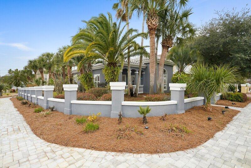 Your deeded Beach Access is just a short walk from this beautiful Caribbean beach home boasting 2 Bedrooms, 2 Full Baths PLUS Bunk Room in the wonderful beachside neighborhood of Terra Cotta Terrace is now available for families to create new beach memories! Tiled roof is only 6 years old with newly painted exterior and newer AC units and irrigation pump!  This immaculate home features tall ceilings and tile flooring throughout. Enjoy a gas fireplace on cooler evenings. Take a quick walk to the white crystal sand beach and arrive within minutes! The Terra Cotta community offers a heated pool, volleyball court, tennis courts, dog park, and grilling area with all the amenities of The Enclave included. This home is being sold fully