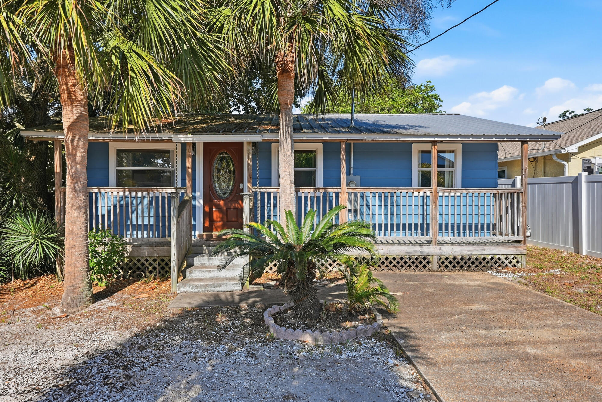 'CURRENTLY UNDER CONTRACT, SELLER WILL CONSIDER BACKUP OFFERS' Welcome to your West End Panama City Beach cottage getaway--where charm, location, and income potential come together! 

This adorable 2-bedroom, 1-bath beach cottage is perfectly positioned just ½ mile to Lake Powell Park & boat launch and minutes from the sugar-white sands, 30A, local restaurants, and shopping. Whether you're looking for a personal beach escape or an income-producing short-term rental, this one checks all the boxes.

Inside, you'll find a thoughtfully updated home featuring new waterproof flooring, updated kitchen with quartz countertops and cabinets, newer appliances, and fresh interior paint. Major improvements include a new heat pump (2025), updated electrical panel and a tankless gas water heater--giving  Step outside to enjoy a private fenced backyard, inviting front porch, and added covered outdoor space--perfect for relaxing after a beach day or hosting guests.

Already operating as a short-term rental, with bookings continuing into 2026, making it a perfect turnkey Airbnb opportunity or second home with income potential. 

Located in the highly desirable and affordable West End of PCB, this is your chance to own a slice of the beach lifestyle without breaking the bank.

Don't miss this one--fun, functional, and full of potential!