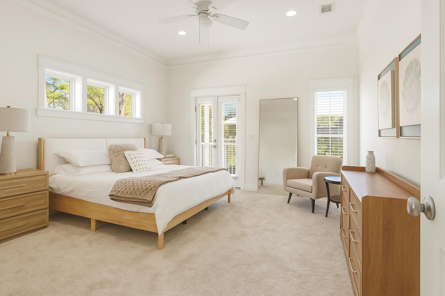 Savor the sublime seaside lifestyle in this beautifully upgraded and fully furnished 4-bedroom, 3-bath beach home—less than 1,000 feet to the Gulf and walking distance to Seaside. Situated on a double lot with no HOA, deeded beach access, and strong short-term rental potential, this turnkey property showcases brand-new designer furnishings, fresh interior paint, updated decks and exterior doors, new paver driveways, and a new A/C unit. Inside, high raised ceilings, rich oak floors, and expansive front and rear decks create a warm coastal feel. The kitchen features refinished cabinetry, stainless steel appliances, and all-new quartz countertops, while the baths offer updated vanities with quartz tops and a fresh, relaxing spa vibe. elevate each bathroom. High raised ceilings, rich oak floors, and expansive front and rear decks create a warm, coastal vibe. The top-level deck even offers a slight Gulf viewan exceptional bonus at this price. The spacious master suite opens to a private deck and features an oversized en-suite bath with a garden tub and separate shower. Additional highlights include an enclosed ground-level storage area, an oversized covered deck, and multiple outdoor living spaces. Situated in Gulf Shore Manor, where short-term rentals are allowed, this property offers excellent potential as both a primary residence and an investment. Just a short stroll to Seaside, dining, and beach access, this home captures the essence of 30A living. The spacious primary suite opens to a private deck and includes an oversized en-suite bath with a garden tub and separate shower. The top-level deck offers a slight Gulf viewan exceptional bonus at this price. Additional highlights include an enclosed ground-level storage area, an oversized covered deck, and multiple outdoor living spaces ideal for gathering with friends and family. Located in Gulf Shore Manor, where short-term rentals are allowed, this property works beautifully as a primary residence, second home, or income-producing investment. With new furnishings, thoughtful updates, and an easy walk to Seaside, dining, shopping, and the beach, this home captures the essence of 30A living.