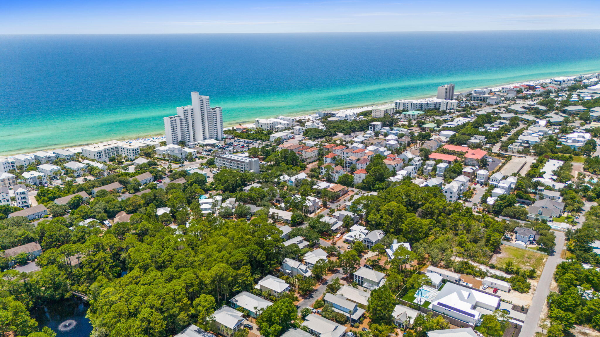 Move in ready, fully furnished-beach across the street. Perfect location with so much to do-walk, bike, or golf cart to THREE beach access points from this charming Seagrove retreat. When you're not at the beach, enjoy two pools, tennis courts with pickleball, scenic walking trails, a fishing lake, and picnic areas--all just steps from your front door. Positioned between Seaside and WaterColor. Located in the beloved Cassine Village community(with incredibly low HOA fees), this home blends classic 30A coastal charm with an unbeatable lifestyle.
 
Directly across from the Seagrove Beach access, your days can start with sunrise walks on the sand and end with quiet evenings surrounded by nature.
 
This 4-bedroom, 4-bath home sits on one of the largest lots in Cassine Village--a rare find on 30A--and is designed for true indoor- outdoor living. With ~470 sq ft of covered porches, a spacious back porch, fire pit, and 2 shaded pergola parking areas, it's the perfect setup for entertaining or unwinding after a beach day. Plus, parking for up to 6 vehicles (a major bonus on 30A). In addition a spacious storage garage for storing bikes, golf cart and all beach items.
 
The real magic? Your backyard opens to state forest, offering peaceful wooded views, added privacy, and direct access to nature trails--giving you the best of both worlds: beach life in front, serenity behind.
 
Whether you're searching for a full-time home, second getaway, or high-demand rental investment, this property delivers location, lifestyle, and value.
 
Opportunities like this in Cassine Village are rare--schedule your private showing today.