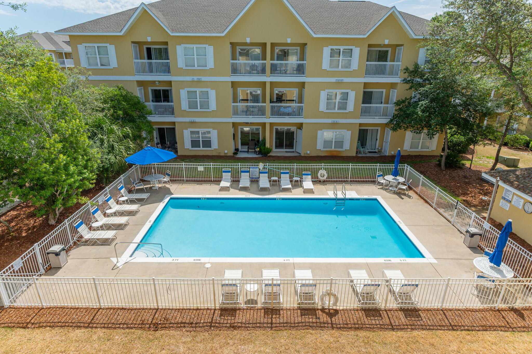 GOLF CART INCLUDED! Located just off scenic 30A in the sought-after Seagrove Beach area near Eastern Lake, this beautifully maintained 2-bedroom, 2-bath condo offers the perfect blend of coastal charm and modern convenience. Set in a gated community, this third-floor unit boasts a direct view of the sparkling pool, which can be enjoyed from the private balcony that opens from the spacious kitchen and living area. Each bedroom features its own private bathroom, making the layout ideal for families or vacation guests. Just a short stroll to the sugar-white sands of the Gulf of Mexico and within walking distance to popular restaurants and boutique shopping, the location is unbeatable. Hop in the included 6-seater golf cart for a quick ride to Seaside, Alys Beach, and other 30A hotspots. Old Florida Fish House, Coastside 30A and Beach Bean Coffee Co are just a few of the hotspots within walking distance to Herons Watch condos. 

Whether you're seeking a second home or a prime short-term rental opportunity, this condo delivers the quintessential Emerald Coast lifestyle.