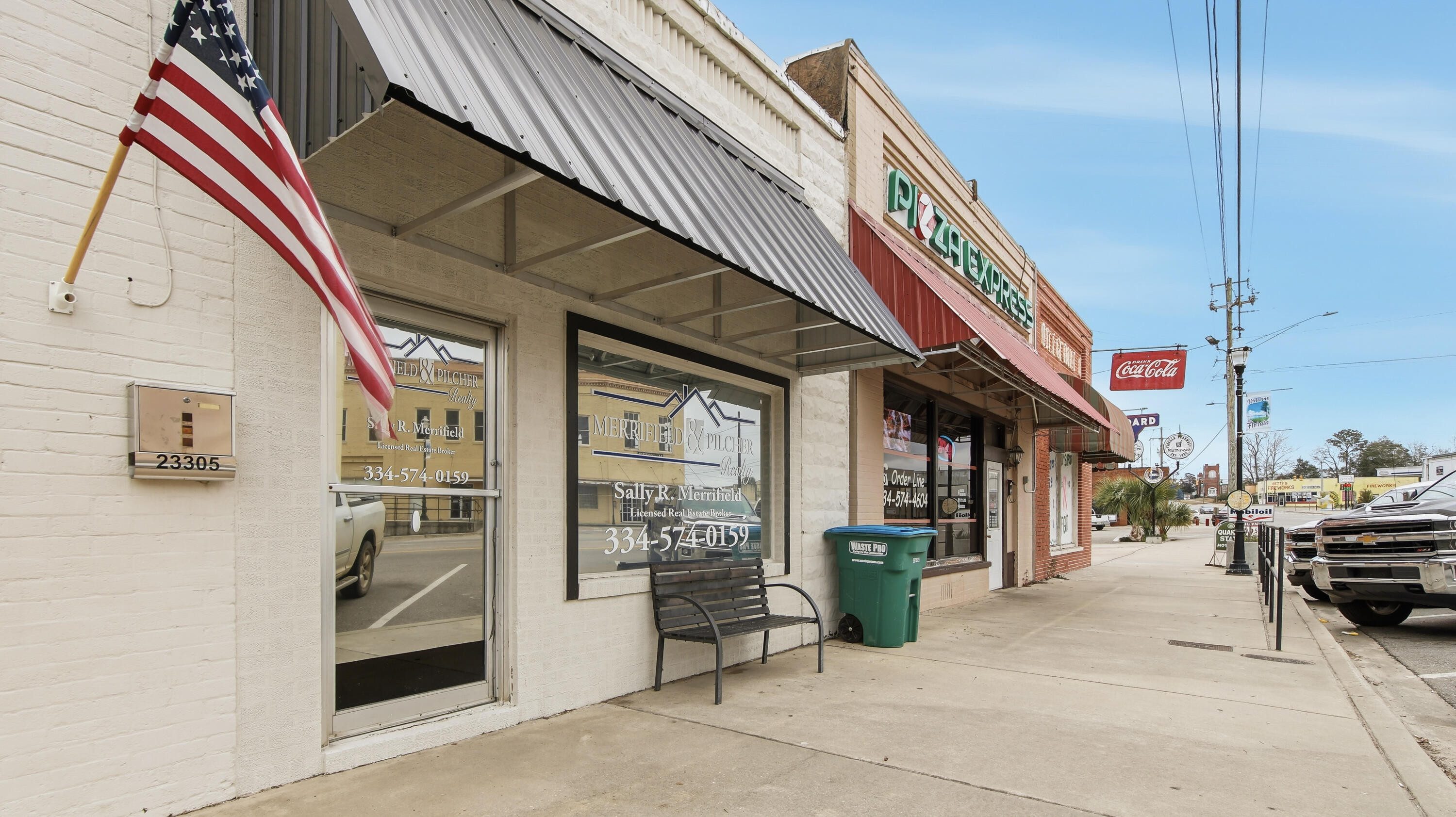 In the heart of downtown Florala with easy access and outstanding visibility, immaculate commercial building offers an exceptional opportunity for a business owner or investor seeking a true move-in-ready property. Remodeled in 2022, building has been thoughtfully updated and meticulously maintained, allowing a new owner to step in with no major work required. Interior layout is both functional and inviting, featuring a conference room, multiple rear office spaces, a convenient client-accessible restroom, and a spacious storage area complete with built-in shelving and room for small appliances. Whether you are operating a professional office, boutique business, or service-based company, the setup provides flexibility for a variety of commercial use. Positioned on the main corridor.