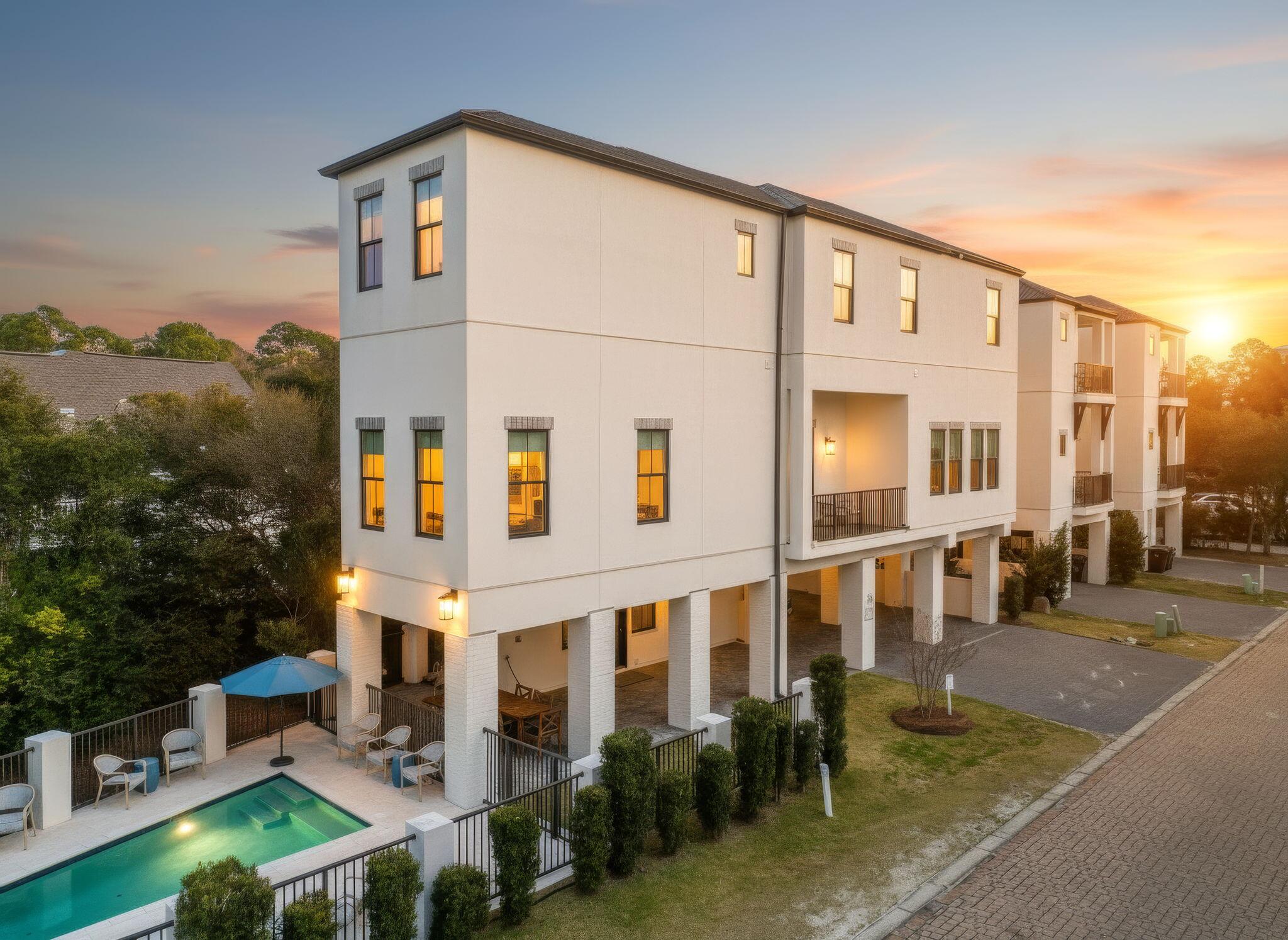 If you're looking for the perfect 30A getaway, this modern beach home in the heart of Seagrove Beach checks every box. Just steps from deeded beach access and within walking distance to restaurants and local shops, the location is unbeatable. With 6 bedrooms and 5 bathrooms, there's plenty of space for large families or groups. 

A private elevator adds convenience, and the heated pool is perfect after a day at the beach. Stylish, spacious, and thoughtfully designed, this home offers the ideal blend of comfort, luxury, and coastal charm.