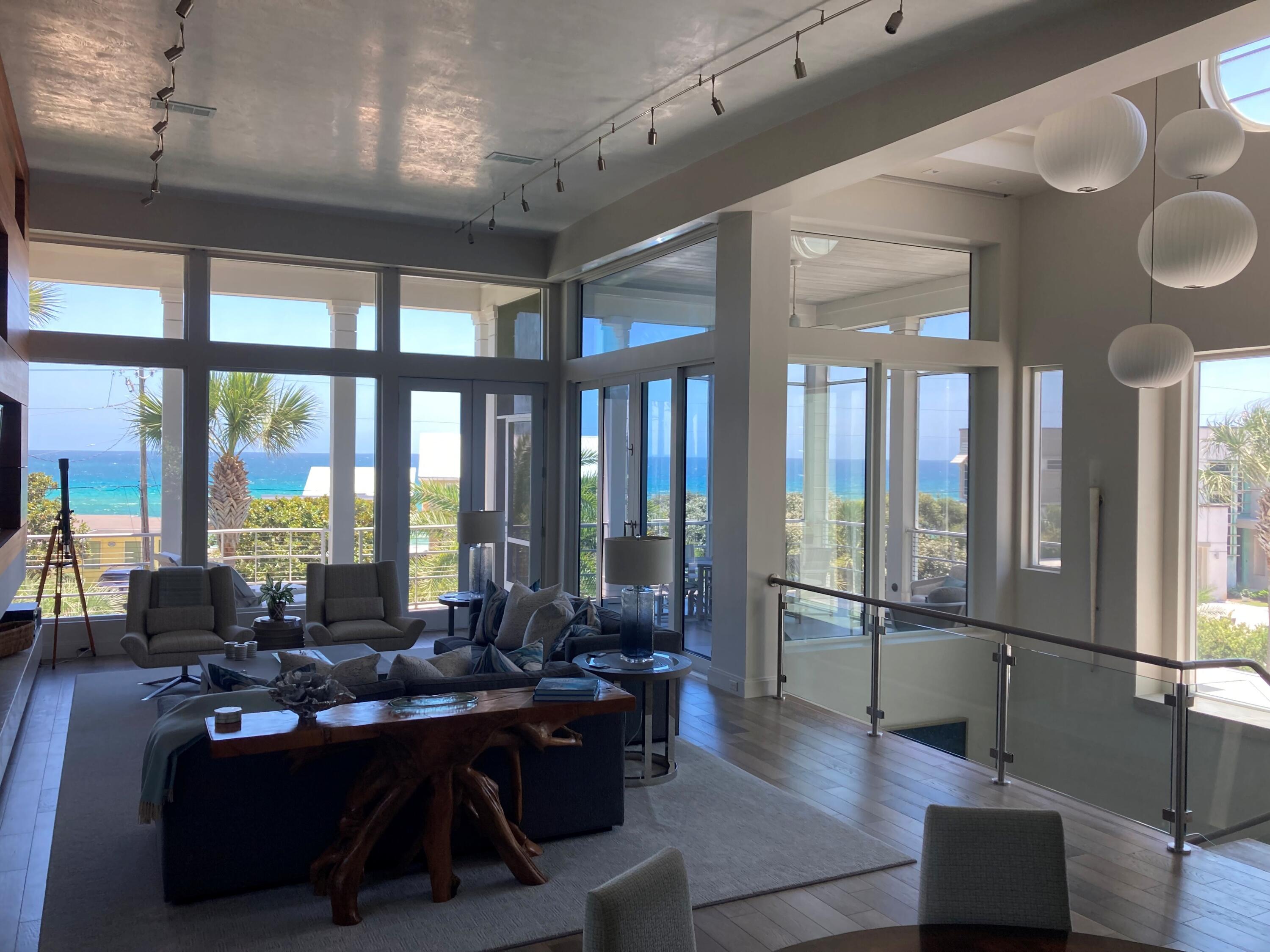 This sublime 4-bedroom, 4 full and 2 half bath modern luxury home located in Blue Mountain Beach, is perfectly positioned on its lot to capture breathtaking southwestern panoramic gulf views, and refreshing coastal breezes. Just steps from the sugar-white sand beaches via a deeded neighborhood walkover and beach access directly across the street.  This location offers both convenience and exclusivity.
Designed with clean architectural lines and timeless elegance, this fully integrated smart home showcases high-end finishes, quality fixtures, top of the line appliances, elevator, and sophisticated coastal style throughout. Spacious living areas and carefully selected design details create an inviting atmosphere ideal for both relaxing and entertaining. The home is surrounded by lush, thoughtfully curated lighting and landscaping, creating a tranquil, oasis-like setting and an unparalleled sense of privacy from many of the outdoor living areas that is rare to find on 30A.  The serene courtyard boasts a pool, hot tub, fountains, outdoor shower, outdoor kitchen with grill and a fire pit.  
Offering the perfect blend of luxury, comfort, and coastal living, this exceptional property is well suited as a primary residence, second home, or premier investment opportunity.  This home has never been a vacation rental, you won't be disappointed, schedule an appointment today!