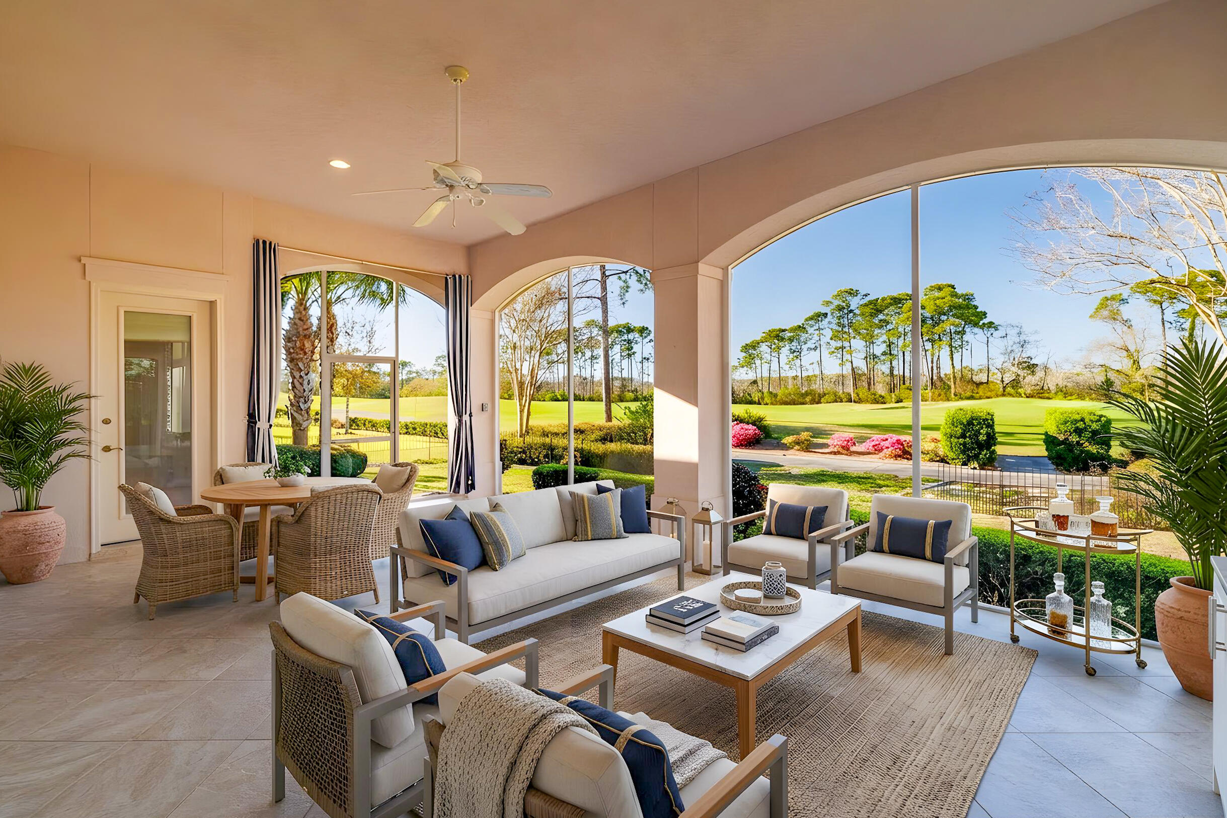 VERY MOTIVATED SELLER - SIGNIFICANT PRICE IMPROVEMENT + 2/1 BUYDOWN or CLOSING COST CREDIT EXTENDED

After careful consideration, the seller has reduced his asking price dramatically and is also offering buyer incentives for qualified buyers.

Now offered at $1,825,000 - the seller not only shaved a dramatic $125,000 from his original list price, he will make an additional $25,000 available for a 2/1 interest rate buy-down or equivalent closing cost credit for an acceptable offer. This is your best chance to own one of Regatta Bay's finest addresses at an exceptional value.
We have had at least 50 qualified Open House and Private viewings. If you have looked at this home before, look again. The value proposition just changed dramatically. The buydown meaningfully reduces your first two years of payment - ask your agent for details. This is not a spec house. This is a vision brought to life -- a collaboration between a discerning homeowner and celebrated builder Ronnie McGee, whose architectural artistry and meticulous craftsmanship have defined luxury living throughout the Emerald Coast. From the moment you approach the custom-designed, double-arched wrought iron front entry doors, you sense this home is different. Step through the foyer and let the soaring barrel ceiling draw you forward -- an immediate statement that nothing here was left to chance. You flow naturally into the living room, where three dramatic architectural beams stretch across the high ceilings, anchored by custom built-in shelves and cabinetry that are as beautiful as they are functional. These are not afterthoughts -- they are integral to McGee's vision of spaces that inspire.

A HOME THAT TELLS ITS STORY THROUGH DETAIL
 
Where others see walls, McGee saw canvas. Select spaces throughout the home -- including the formal dining room, the great room, and the primary ensuite -- are adorned with exquisite metallic impressions and textured finishes that shift with the light, creating an ever-changing interplay of depth and luminescence. Art that lives with you.

The formal dining room sets the tone for gracious entertaining. The designer office and den -- a private, thoughtfully appointed retreat on the main floor -- speaks to the buyer who works with intention and values a dedicated space that reflects their standards. Crown molding flows beautifully from room to room, a refined thread that connects every space in the home.

A KITCHEN DESIGNED FOR THE CULINARY ENTHUSIAST
 
The gourmet kitchen is a chef's dream: a professional-grade Thor six-burner gas range with griddle, GE Profile refrigerator, and whisper-quiet Bosch dishwasher. The space flows seamlessly through a sophisticated wet bar near the entry -- setting the stage for effortless entertaining -- and into the family area, creating the true heart of the home where culinary creativity meets comfortable conversation.

A sun-drenched breakfast nook with direct access to the lanai invites morning light and sweeping views of the 4th green and fairway. This is the spot you will return to every single day.

WELLNESS BY DESIGN -- DESIGNED FOR LIFE, NOT JUST LIVING
 
Every square foot of this 4,050-square-foot home serves a purpose. McGee's guiding philosophy -- leave nothing unusable -- manifests throughout: a central vacuum system, tankless water heater, abundant storage, and a study nook tucked thoughtfully down the hall.

The floor plan reflects what today's design world calls wellness living -- intentional zoning that honors the rhythms of daily life. The primary ensuite is a sanctuary unto itself: a three-tier drop-down ceiling with exquisite crown molding creates an atmosphere of calm luxury. Positioned near the heart of the home yet privately tucked away, the primary suite opens directly to the lanai -- where the 4th hole becomes your personal vista, equally suited to morning solitude or afternoon entertaining with friends.

The second ensuite bedroom anchors the main level with quiet elegance, while a private ensuite bedroom upstairs provides the perfect retreat for guests, teenagers, or multigenerational family seeking their own sanctuary. Every bedroom, its own world.

PRACTICAL LUXURY, EXTRAORDINARILY EXECUTED
 
Built in 2018 with intention and foresight, this home offers dual two-car garages -- four total bays, a true rarity that speaks to practical luxury. PLus, these garage doors are storm-rated, set in recessed tracks - peace of mind built into every elevation. Space for the cars, the gear, and the golf cart. Yes -- a golf cart is included, giving you effortless access to Regatta Bay's marina, neighborhood amenities, shopping, waterfront dining, and the beautiful Destin beaches just minutes away.

Modern conveniences are woven throughout -- but it is the irreplaceable details that define this home: the artisan wall finishes, the custom wrought iron entry doors, the barrel-vaulted foyer, the architectural ceiling beams, the crown molding that flows from room to room, impact-rated windows and glass sliders, and the sight lines and flow that only come from true collaboration between builder and client.

This is what custom-built means: a home designed not for everyone -- but for someone who recognizes the extraordinary.

Schedule your private showing and discover the Regatta Bay home where architectural vision meets everyday elegance -- and where the Emerald Breeze will lead you home.