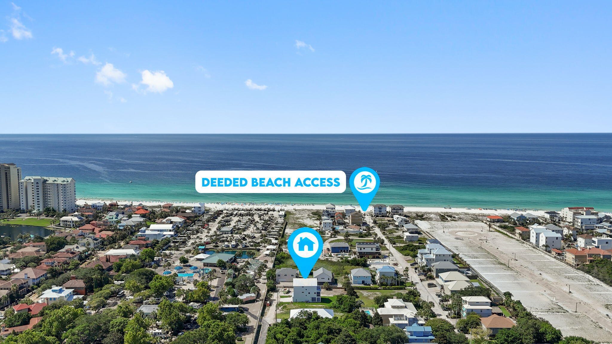 *HIGHLY Motivated Seller!* Welcome to your opportunity to have PRIVATE deeded beach access less than a quarter of a mile from the beach in Miramar Beach! Experience coastal living at its finest in this stunning BRAND-NEW construction home just steps from the Gulf, featuring multiple balconies with panoramic Gulf views. 

Expansive outdoor living spaces create the perfect setting for relaxing or entertaining. Inside, a bright open-concept layout seamlessly connects the kitchen, dining, and living areas, with large windows and doors bringing in abundant natural light. Upgrades include laminate wood flooring, tile bathrooms, quartz countertops, and a recirculating tankless water heater, offering both style and efficiency. This property offers excellent flexibility as a primary residence, vacation home, or short-term rental investment. There is also room to add a pool, with county-approved stormwater design already completed, and the builder available to assist with installation.

Conveniently located near dining, shopping, and entertainment, this home delivers an exceptional combination of location, upgrades, privacy and value in a prime beachside setting.