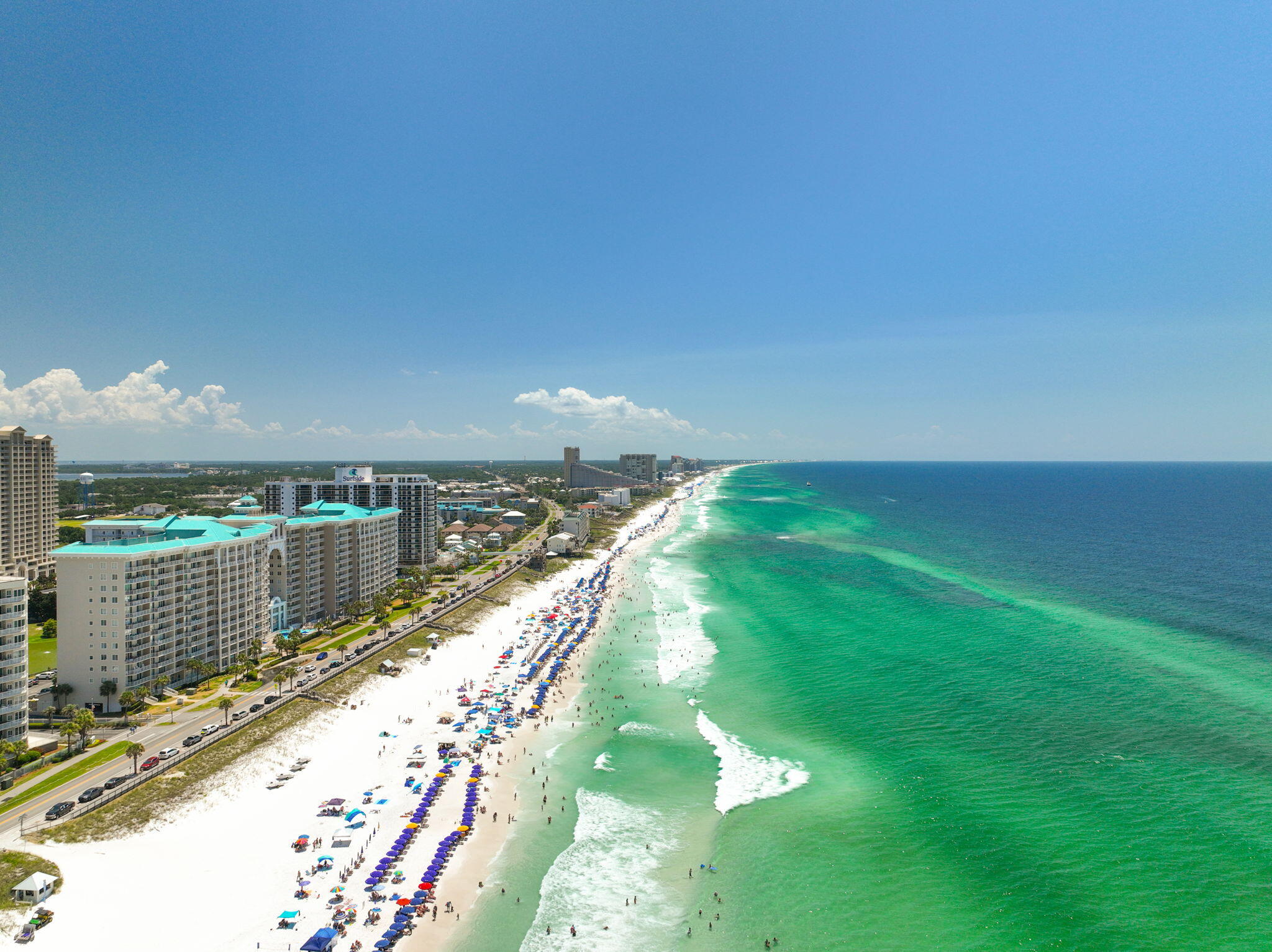 Experience coastal luxury at its finest in this stunning, fully renovated penthouse at Majestic Sun. Perched on the 12th floor, this exceptional residence boasts sweeping, unobstructed Gulf views that create a truly unforgettable backdrop.  Spanning 2,212 square feet, the thoughtfully designed layout features 3 spacious bedrooms and 3 beautifully updated bathrooms. This property was professionally designed and furnished, showcasing high-end finishes and impeccable attention to detail throughout.

The upgraded interior includes quartz countertops, new flooring and a completely remodeled kitchen outfitted with custom cabinetry, a large island, and premium LG appliances. Additional enhancements include a custom entertainment center, modern lighting fixtures, new HVAC system, electronic shades in the den, custom drapery in the primary suite, plantation shutters in guest rooms, fresh paint with updated trim and baseboards, and custom closet systems. The home is being offered fully furnished.

Perfect for hosting, the property also features four built-in bunk beds with stylish shiplap detailing--ideal for maximizing guest accommodations.  This unit includes a highly sought-after assigned parking space in the underground garage. Residents and guests enjoy access to resort-style amenities, including indoor and outdoor pools, two whirlpool spas, and a well-equipped fitness center.

Located within the gated Seascape Resort, you'll have access to 2,000 feet of pristine white sand beaches along with 300 acres of lakes, golf, tennis and pickleball. The nearby Town Centre offers dining, entertainment, and family-friendly attractions--all just steps away.

This is a rare opportunity to own a turnkey luxury penthouse with breathtaking views and exceptional upgrades--schedule your private showing today.