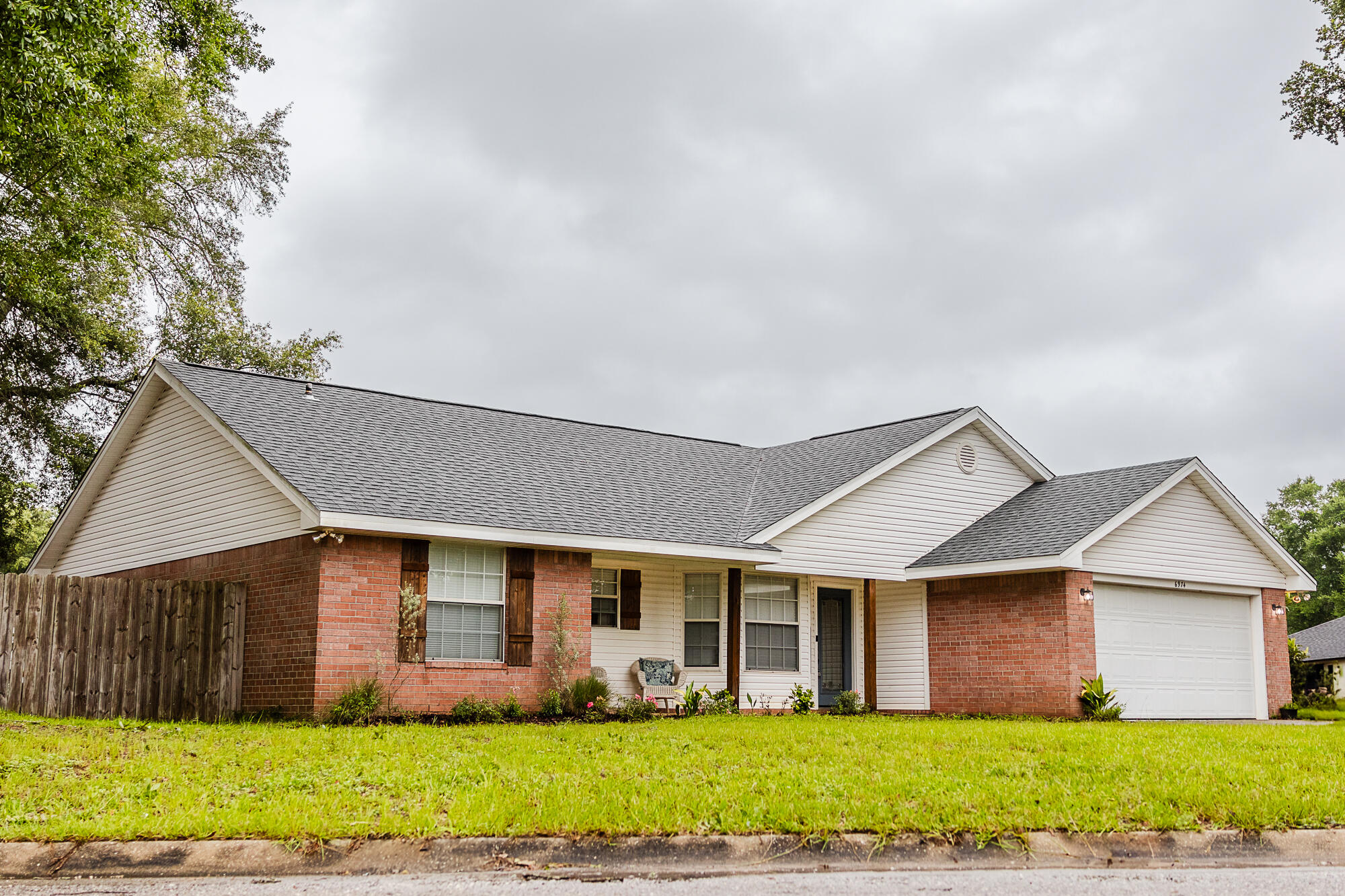 Welcome home to 6974 Sundial Boulevard! This all-brick residence offers 3 bedrooms, 2 bathrooms, and a host of valuable updates that provide both comfort and peace of mind. Recent improvements include a new roof (2021), water heater (2021), HVAC system (2022), and updated SS appliances 2021.  New dishwasher 2026.
Inside, you'll find durable and stylish luxury vinyl plank flooring throughout, creating a seamless, low-maintenance living space. The functional split floor plan offers comfortable living areas, spacious bedrooms, and plenty of natural light. Allergy problems? This home is an allergy friendly/pet free home. 
Step outside to enjoy the covered pergola, perfect for relaxing, entertaining, or enjoying Florida evenings in your private, fully fenced backyard. Situated on a desirable corner lot, this property provides additional outdoor space and curb appeal.
Best of all, there are NO HOA fees, giving you the freedom to enjoy your home without additional monthly expenses.
Conveniently located near shopping, dining, schools, and local amenities, this move-in-ready home is a fantastic opportunity for first-time buyers, downsizers, or anyone looking for a property with major updates already completed. All measurements, dimensions, lot sizes, and information contained herein are deemed reliable but not guaranteed. Buyers should independently verify all measurements and information that are important to their purchasing decision.