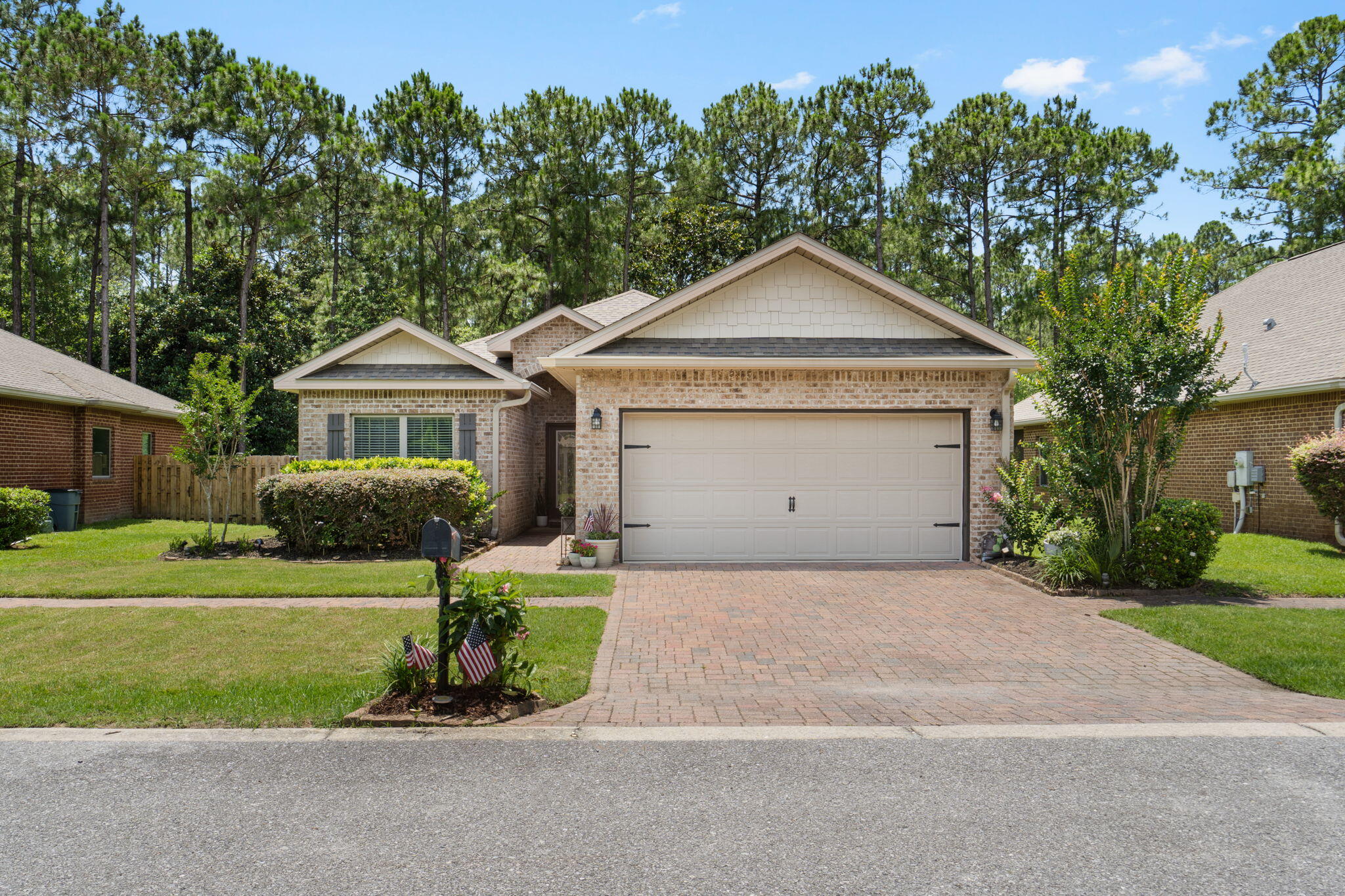 Welcome to 365 Cox Road, one of only a handful of true single-family homes currently available under $500,000 in North Santa Rosa Beach. Offering 4 bedrooms, 2 bathrooms, and 1,847 square feet of thoughtfully designed living space, this FULLY FURNISHED home presents a rare turnkey opportunity in one of the panhandles most desirable beach communities.

The full brick exterior, paver driveway, and walkway create impressive curb appeal, while the resodded front yard adds a clean, updated look. Inside, you'll find an open-concept floor plan designed for modern living and entertaining. Luxury vinyl plank flooring has replaced all carpet throughout the home, creating a cohesive and low-maintenance living environment.

The spacious kitchen overlooks the living area and features a new refrigerator, new dishwasher, and a generously sized pantry for optimal storage and organization. At the rear of the home, an additional flex space provides the perfect setup for a home office, second living area, playroom, or lounge.

Step outside to enjoy the large backyard deck overlooking a wooded buffer, providing exceptional privacy and a peaceful setting for outdoor relaxation or entertaining. For added peace of mind, the HVAC system has been maintained through a bi-annual service plan.

Conveniently located just half a mile from North Eden Park and only five miles from Blue Mountain Beach on 30a. Schedule your showing today!