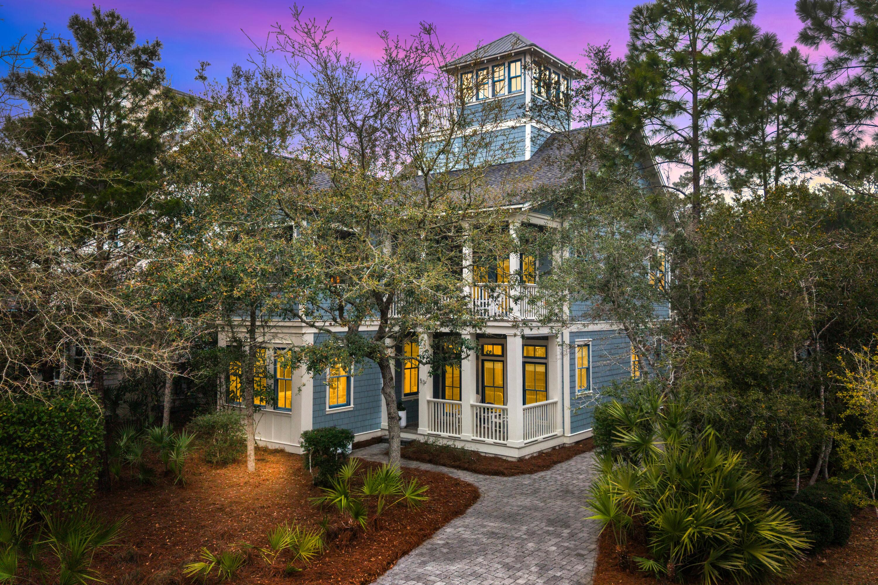 Welcome to 53 Creek Bridge Way, a refined coastal retreat nestled in the heart of  the prestigious Watersound Beach community. Perfectly positioned along scenic 30A, this exceptional residence embodies the relaxed elegance and effortless luxury that define life on Florida's Emerald Coast. Encompassing 3247 square feet this 4 bedroom+office+loft+ carriage house 4.5 bath home has plenty of room for your friends and family.

From the moment you arrive, you're greeted by timeless coastal architecture, lush landscaping, and inviting outdoor living spaces that capture the essence of Northwest Florida living. Inside, the home showcases a light-filled, open-concept design with sophisticated finishes, designer lighting, and thoughtful details throughout. Expansive windows allow natural light to pour in, creating an airy ambiance that perfectly complements the soft coastal palette.
The gourmet kitchen is beautifully appointed with premium appliances, custom cabinetry, and an oversized island ideal for gathering with family and friends. Spacious living and dining areas flow seamlessly, making entertaining both intimate and effortless. The large dining room is surrounded by windows and can easily seat 14-16 people.  Well-appointed bedrooms provide private retreats, while the luxurious primary suite offers a private porch for morning coffee.
Step outside to enjoy an array of Watersound Beach amenities -- from resort-style pools,  fitness facilities, scenic walking trails, and access to miles of sugar-white sand beaches. Watersound Beach fosters a true sense of community with social events, outdoor recreation, and unmatched natural beauty just steps from your door.
Whether you're hosting guests or savoring quiet moments, this home offers the perfect balance of sophistication and relaxation. Located just minutes from upscale dining, boutique shopping, and the vibrant energy of 30A, 53 Creek Bridge Way presents an exceptional opportunity to experience coastal living at its finest.
Discover resort-style elegance by the sea -- where luxury meets laid-back living in beautiful Inlet Beach and Watersound Beach.