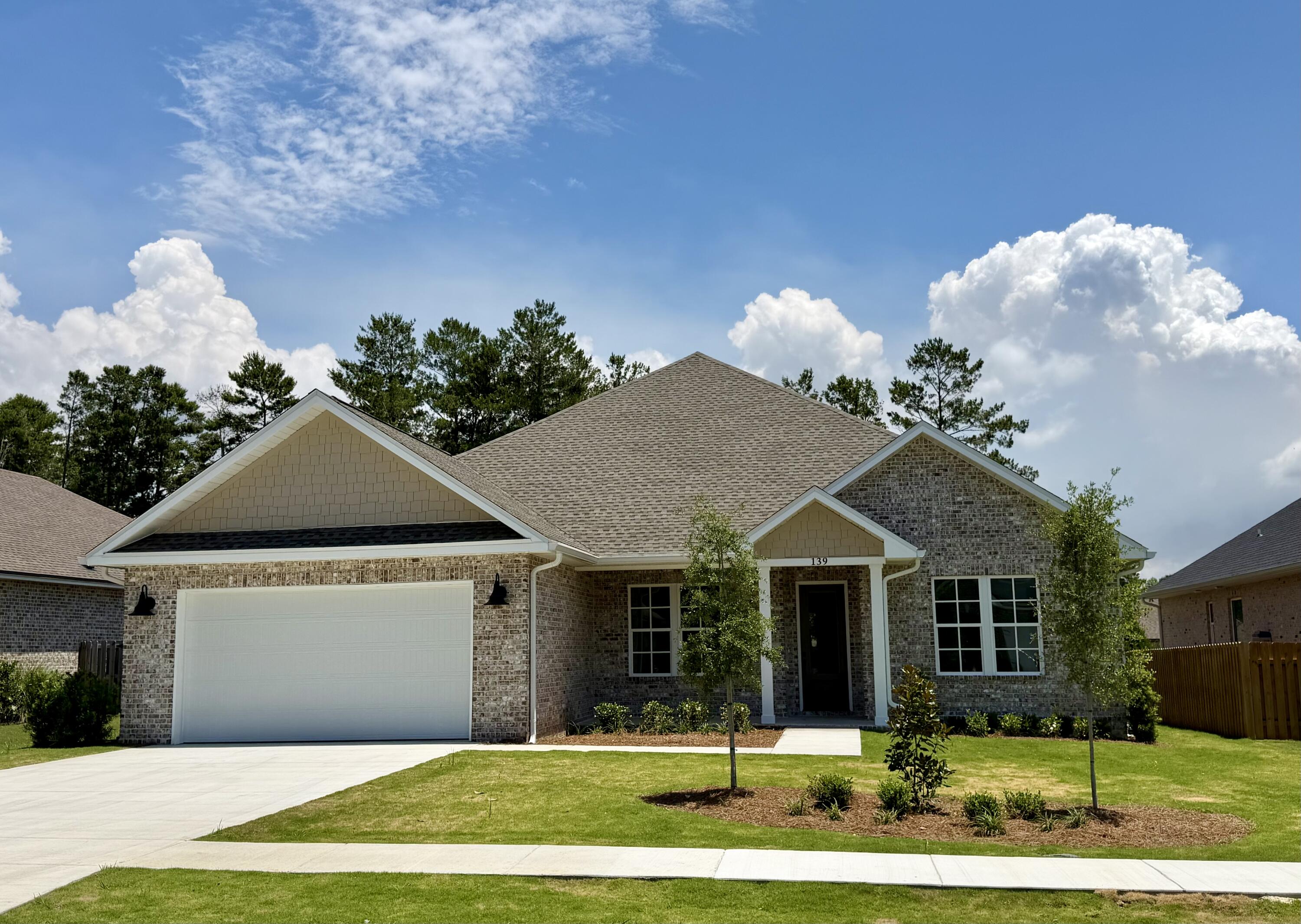 New Construction in Seasons! This 2479 sf home has a split floorplan with 4 bedrooms and 3 full baths. It offers 10 foot ceilings with 8 foot doors, cathedral ceiling in living room, LVP flooring throughout, open kitchen and living room, separate dining room, very large kitchen island, gas range, electric wall oven/microwave combo, gas fireplace, soaking tub in the master.
Enjoy  all the amenities that Hammock Bay has to offer!