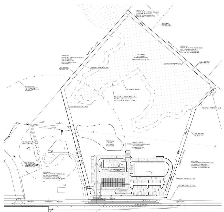 Positioned along Highway 85 corridor in Laurel Hill, this+/-18.12-acre mixed-use development site offers +/-11.95 acres of usable uplands with approximately 500 feet of direct highway frontage, providing exceptional access, exposure, and long-term value. The property is entitled for mixed-use development, allowing flexibility for a wide range of commercial and residential concepts including neighborhood retail, service-oriented uses, multifamily, professional office, or complementary community amenities. Its strategic location adjacent to the Heritage Plantation master-planned community, featuring over 700 single-family residential lots, delivers an immediate and growing built-in customer base, supporting strong demand for nearby services, retail, and employment uses. Highway 85 functions as a primary commuter corridor connecting Laurel Hill and surrounding bedroom communities to Crestview, Eglin Air Force Base, and regional employment centers, while also serving as a key tourism route linking North Florida travelers to the Emerald Coast. This consistent blend of workforce, commuter, and recreational traffic enhances daily visibility and traffic exposure. Combined with direct adjacency to a large residential community, the site is well positioned to evolve into a neighborhood service and retail cluster, capturing recurring local demand while benefiting from pass-through traffic. With entitlement in place.