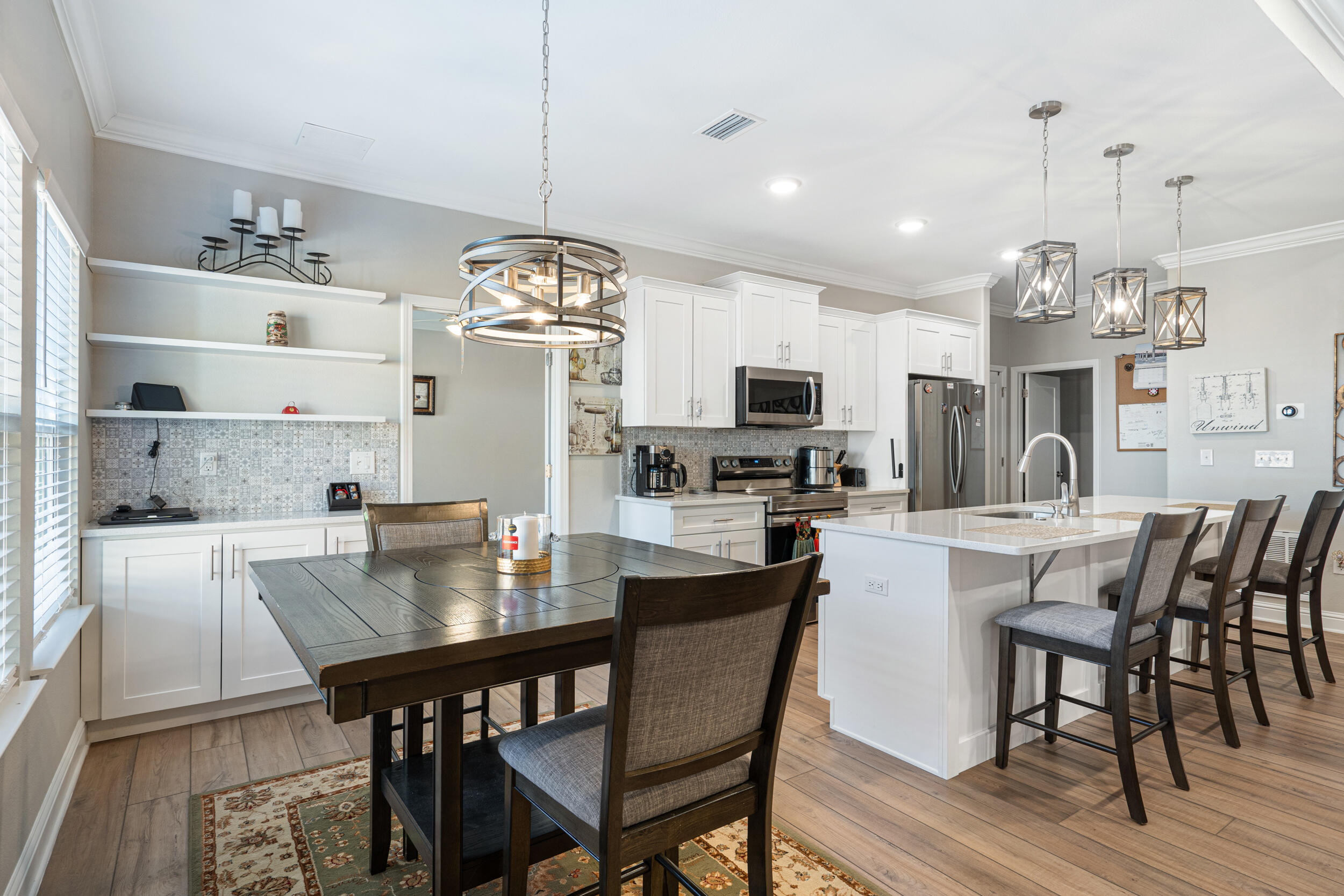 This home not only looks great but is also all about convenience as its located within 3 miles of Hurlburt Field and tons of local shopping (one of the main reasons the seller chose it)!

Now the look's great part being an all-brick home the upgrades boast of 10ft ceilings, trayed in the living room for drama, all LVP high end flooring perfect for pets or little ones.

Patterned designer tile in all of the wet areas complimented with white quartz countertops, 'shaker style' cabinetry with soft close doors. There's Samsung stainless appliances with a French door refrigerator and an oversized pantry in kitchen.

The customized primary bedroom closet has tons of shelving along with the additional 3 large bedrooms that offer great closet space as well. 

It's a must see, make your appt today!