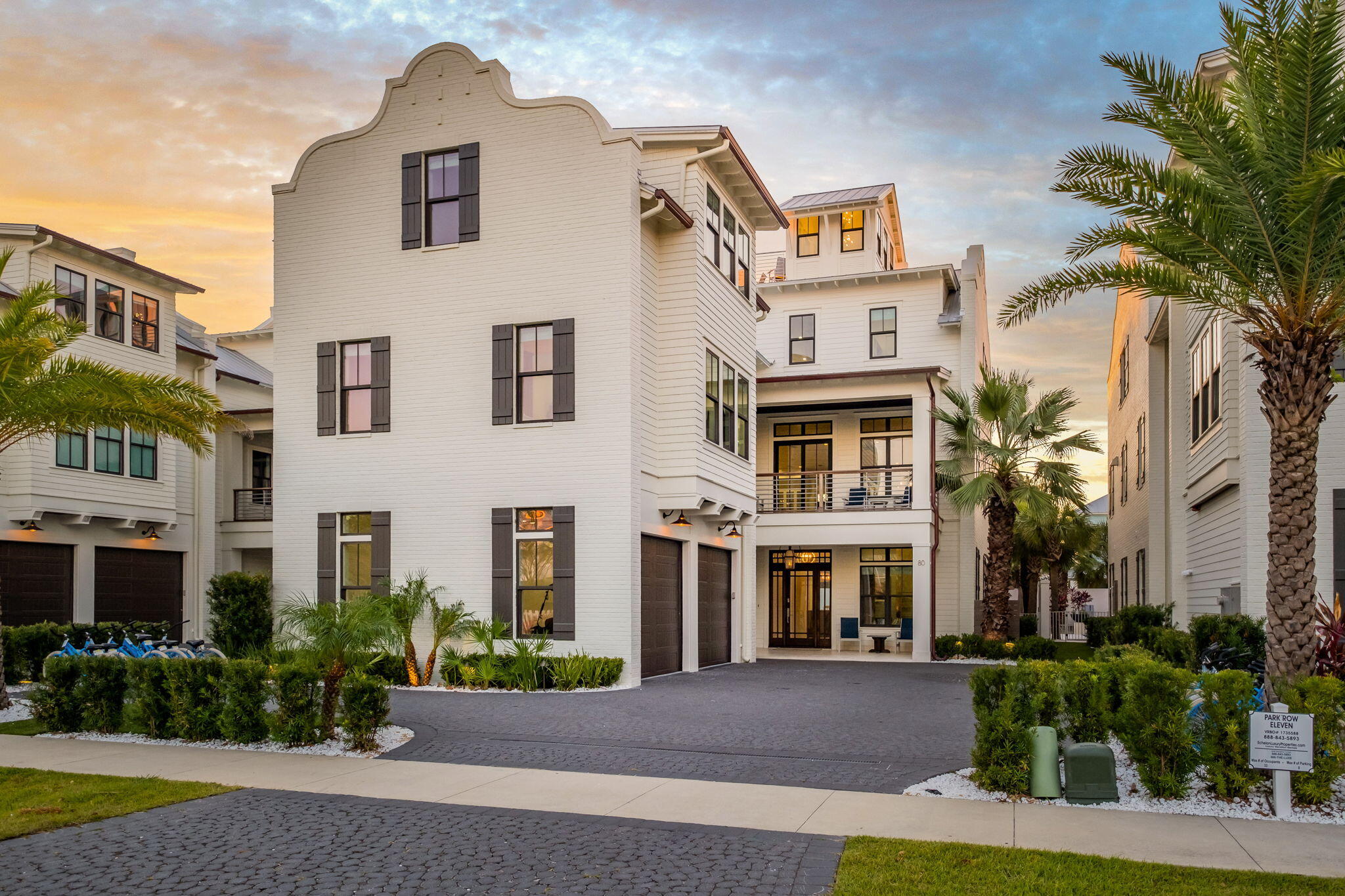 Experience the pinnacle of coastal luxury at 80 Hutchinson Street, a masterful three-story retreat situated in Park Row at Crystal Beach. Widely recognized as the finest built homes in the area, Park Row offers an unparalleled level of craftsmanship and sophistication. This incomparable estate, generated $390,000 in 2025 and is just steps from the emerald waters of the Gulf.

The heart of this home is its extraordinary outdoor oasis, designed specifically for those who love to entertain or unwind in style. The space features an amazing heated swimming pool and spa, framed by a private wall for ultimate seclusion. The outdoor kitchen and expansive lounge area, complete with a cozy fireplace and professional lighting, create an enchanting ambiance for relaxing with friends and family. A spiral staircase provides elegant access to the second-floor deck, while the ground-floor game room--featuring a pool table and kitchenette--flows seamlessly into this outdoor sanctuary.

Inside, the home is equally impressive, utilizing a private elevator to navigate three floors of meticulously designed living space. The second floor reveals a spacious open-concept Great Room anchored by a gourmet kitchen equipped with dual Sub-Zero refrigerators, a Thermador range, and a Bertazzoni oven and microwave. The massive dining area comfortably seats 16, making it perfect for large gatherings. Throughout the home, architectural details like pecky cypress ceilings and tile wood-look flooring add a touch of organic warmth to the coastal aesthetic.

The sleeping accommodations are expansive and thoughtfully arranged to ensure privacy and comfort for all guests. The layout includes multiple king suites with private balconies and a dedicated third-floor wing featuring a bunk room that sleeps ten, complete with its own lounge for media and gaming. Practical luxury is found throughout, including a wet bar between suites, dual washers and dryers, and a two-car garage with ample driveway parking. For the ultimate view, the fourth-floor observation deck offers spectacular panoramas over Crystal Beach to the Gulf of Mexico. Perfectly positioned near Destin Commons and world-class dining, this Park Row masterpiece is the definitive beach escape.