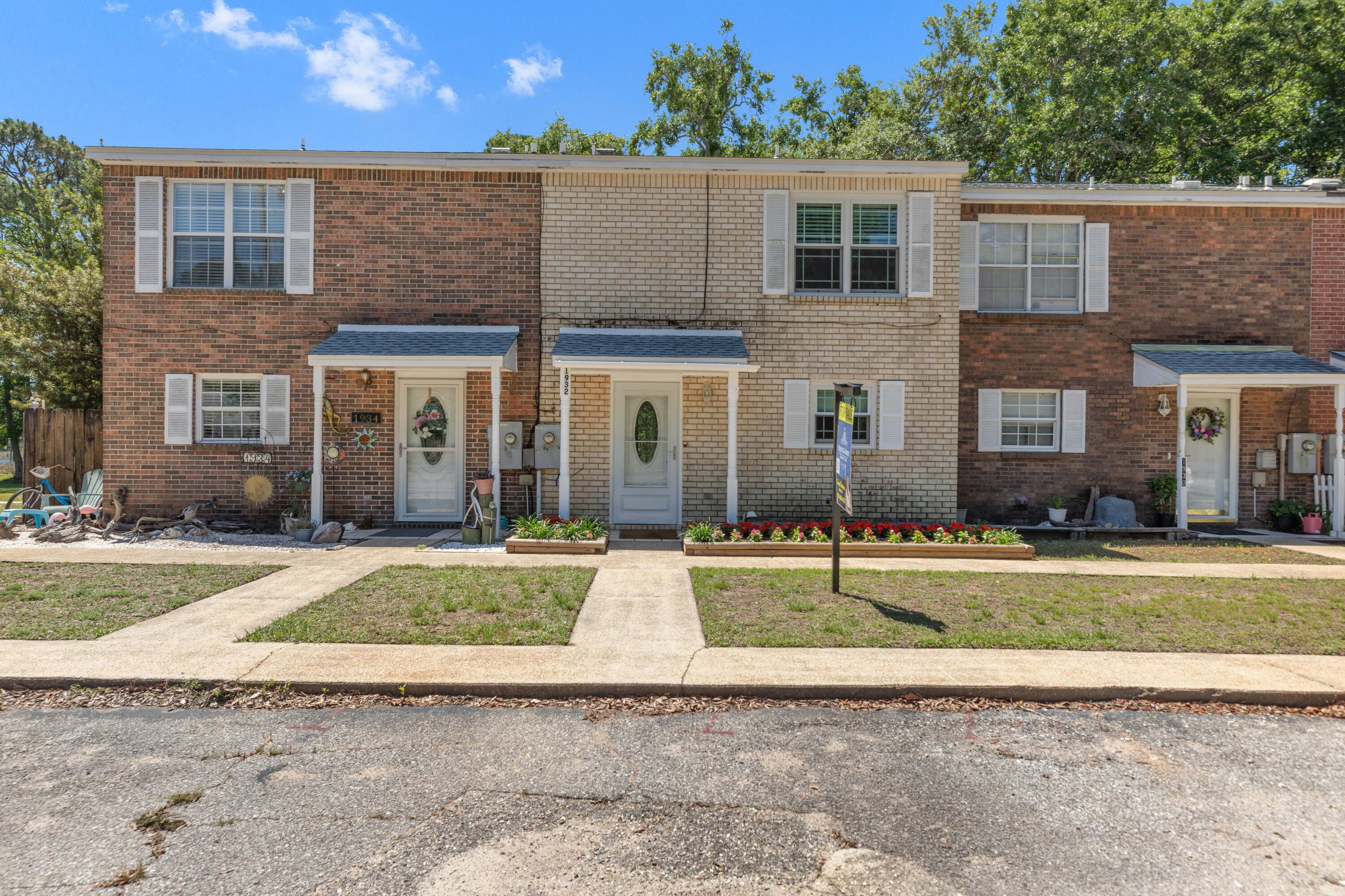 Freshly painted and move-in ready townhome with water views! This well-maintained 2-bedroom, 1.5-bath home features a brick exterior, brand-new HVAC system and brand new 190+ MPH rated windows and front door (transferrable warranty) Step inside, and you'll find a functional layout with plenty of kitchen cabinet space and all appliances including the washer and dryer. Enjoy your morning coffee or unwind in the evening from the enclosed patio overlooking the water, offering a relaxing and private outdoor space. The HOA takes care of the community pool, clubhouse, and common areas allowing for low-maintenance living. Whether you're looking for a primary residence, second home, or investment opportunity, this property offers comfort, convenience, and a great location.