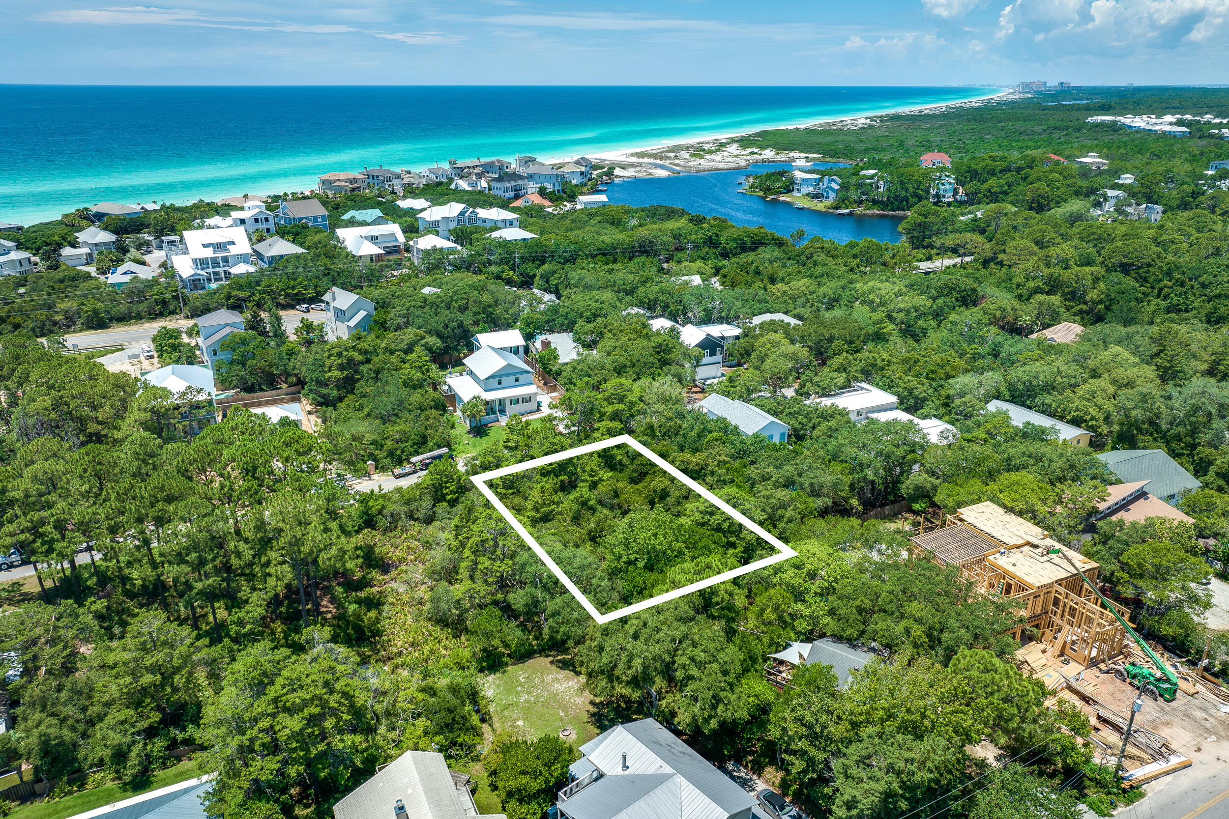 Welcome to 30A's best-kept secret, where panoramic Gulf views await you! This extraordinary lot offers an unparalleled opportunity to build your dream home or a stunning spec home for discerning buyers.

One of the defining features of this lot is its breathtaking Gulf views. Imagine waking up every morning to the sight of the sun dancing on the sparkling blue waters, while gentle breezes carry the invigorating scent of the ocean. Embrace a lifestyle that revolves around coastal beauty and serenity, as you soak in the mesmerizing vistas from your future home. Nestled within a neighborhood of luxury, this property stands out among the rest. The area is currently witnessing the construction of new homes & resales valued at $5 million and above, ensuring a neighborhood of exceptional quality and value. This not only ensures the presence of high-end, luxury homes, but also enhances the overall value of the area. Invest in a location that is evolving and poised for further growth, providing a sound investment for the future.

Step outside your door, and you'll find yourself just a few steps away from brand new beach access. Dip your toes in the warm, inviting waters of the Gulf of Mexico, indulge in beachside picnics, or embark on exhilarating water sports adventures. The convenience of having the beach within easy reach ensures that every day is filled with relaxation and joy.

Don't miss this extraordinary opportunity to own a piece of paradise. Build your dream legacy home or capitalize on the growing demand for luxurious homes in this coveted neighborhood. Contact us today to secure this exceptional lot with its coveted Gulf views. Live a life of coastal bliss, where natural beauty and architectural excellence combine to create an unrivaled living experience.