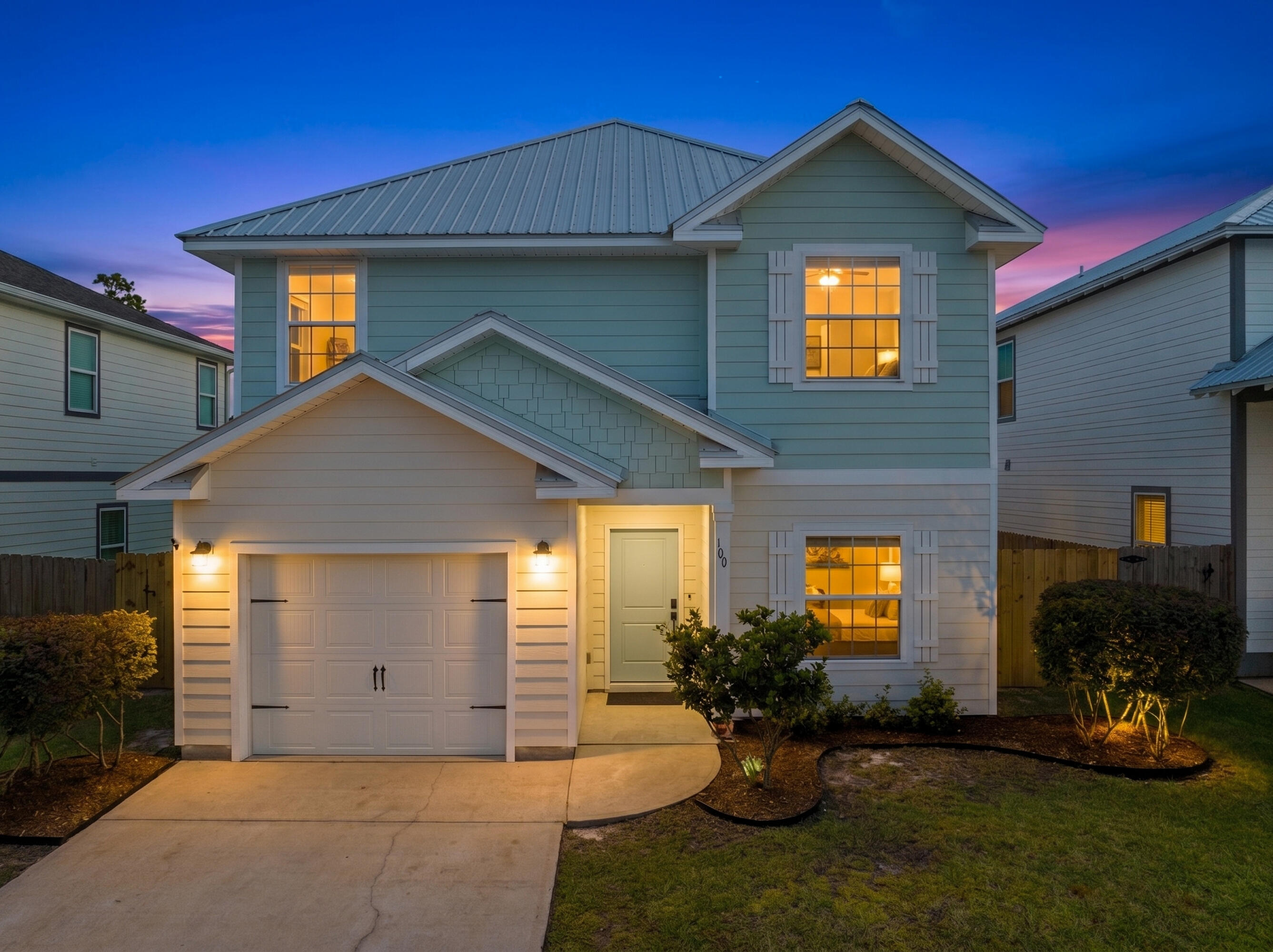 Welcome to 100 Woodshire Drive, a completely remodeled beauty in Thompson Woods just minutes to 30A.

Taken to the studs and rebuilt in 2024, this 4-bedroom, 3.5-bath home is move-in ready and built to last, set in a golf-cart-friendly community just south of Hwy 98 with easy beach access and a quiet, established feel.
The renovation covered every detail: a durable metal roof, Hardie board siding, and LVP and tile flooring throughout, complemented by 9' ceilings that give every room an open, airy feel. Quartz and marble countertops elevate the kitchen and baths, while dual A/C units and spray foam attic insulation keep the home efficient and comfortable year-round. A whole-home water filtration system adds everyday convenience.

Major systems (HVAC and water heater), excluding the 2021 metal roof, are all brand new as of 2024, giving you true peace of mind from day one.

With four bedrooms and three and a half baths -- including two master suites, each with a full private bathroom -- there's plenty of room to spread out, entertain, or host guests. Upstairs, an open bonus area offers flexible space for a second living room, home office, or play area for the kids.

Close to shopping, dining, and just a short golf cart ride to the beach, 100 Woodshire Drive is a rare find: a fully updated home in one of Santa Rosa Beach's most convenient neighborhoods.
Schedule your showing today!
