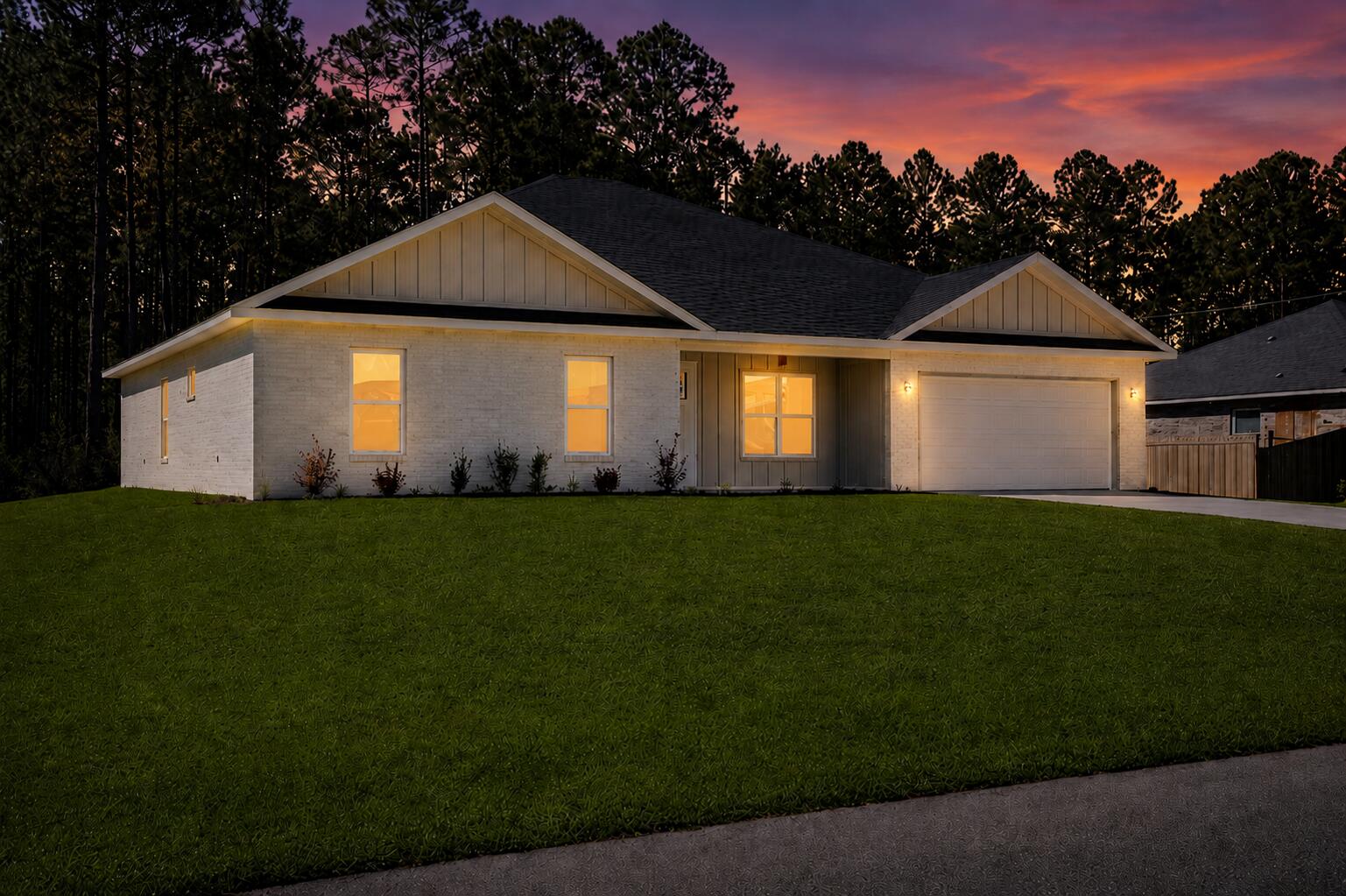 New construction to be completed soon! This exceptional 5-bedroom, 3-bath new-construction home on Bluefish Road in Navarre, FL 32566 was built with quality and livability in mind. The spacious residence offers an open-concept layout, 8-foot doors, and refined finishes throughout. The impressive kitchen features ceiling-to-floor cabinetry, a generous pantry, and beautiful countertops-perfectly blending style and function for everyday living or entertaining. The split floorplan provides privacy, with the primary suite offering a spa-inspired bath and generous walk-in closet. Four additional bedrooms provide flexibility for family, guests, or creative use such as an office, gym, or hobby space. A well-appointed laundry room with sink adds convenience, and the thoughtful craftsmanship ensure energy efficiency and long-term value. This home is located in Flood Zone X (low flood risk). Situated in a desirable area with close proximity to schools, shopping, and local amenities, this brand-new home delivers the perfect balance of modern design, timeless comfort, and dependable quality--ready for its first owners to call home. Buyer will have the opportunity to select several finishes and upgrades with the builder (including bathroom mirrors, lighting, kitchen backsplash, appliances, exterior colors, and more).Note: Photos shown are of a similar completed build (not the actual Bluefish Road home) and have been virtually staged for illustrative purposes. The actual home is currently under construction and will be completed soon.