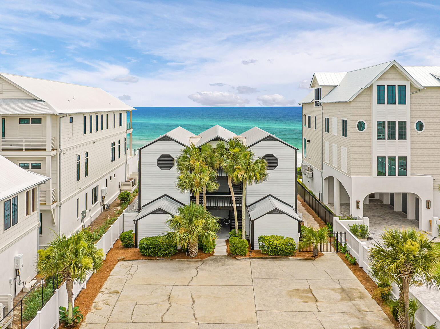 Welcome to Unit 3 at Ramsgate, a rare opportunity along Scenic Highway 30A in the heart of Seacrest Beach. Tucked within an intimate, Gulf-front community of just nine residences, this ground-floor one-bedroom condo offers Gulf views and an unmatched coastal setting. Ideally positioned less than a mile from The Big Chill, under two miles from Alys Beach, and centrally placed between both Watersound Club locations. Complete with gated entry and ample parking, this property offers versatility as a primary residence, private retreat, or income-producing asset.