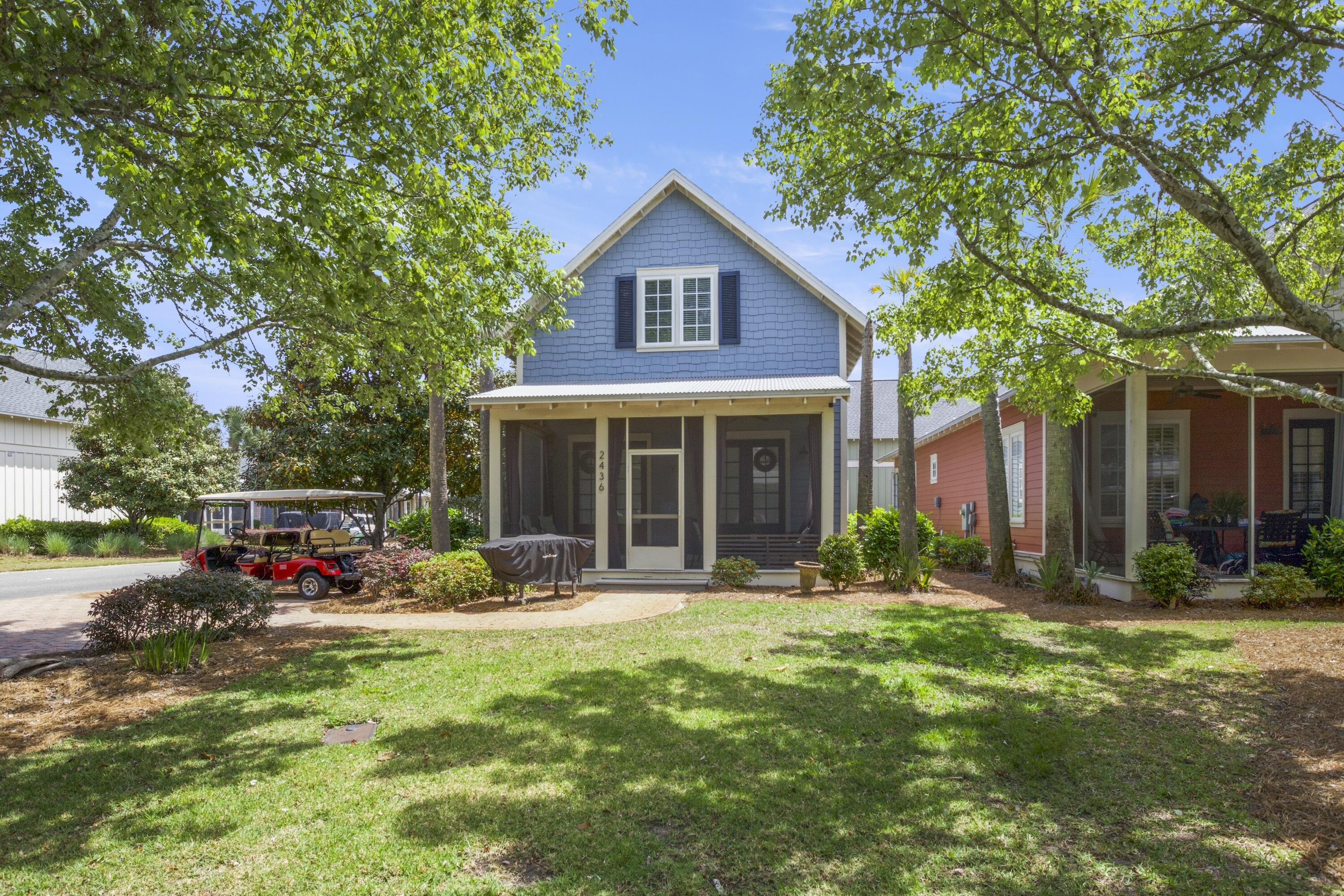 Set on a prime corner lot within the Bungalos at Sandestin, this fully furnished coastal home offers an elevated resort lifestyle with the added convenience of being located near the front of the neighborhood for easy access in and out. A screened front porch sets the tone, creating an inviting outdoor living space for slow mornings, evening breezes, and relaxed entertaining.

Inside, the open-concept living area is bright and welcoming, filled with natural light and finished with tile flooring and a calm, neutral palette that feels fresh and timeless. The kitchen is designed to gather, featuring granite countertops, light cabinetry, stainless steel appliances, and a dedicated dining space that flows seamlessly for everyday living and hosting. The first-floor primary suite provides the ease of main-level living with a private ensuite bath and a spacious walk-in closet. Upstairs, two guest suites each feature their own bathrooms, extra storage, and durable LVP flooring. The thoughtful layout makes it a great fit for full-time living, a second home, or strong rental potential. Recent improvements include a new roof (2023) and a water heater replacement (2025).

Just down the street, enjoy the community pool and putting green, while golf cart access connects you to the beach, marina, golf courses, tennis and pickleball courts, shopping, dining, and year-round entertainment. From The Village of Baytowne Wharf to Grand Boulevard and the Market Shops, this is true resort style living, making the home equally appealing as a primary residence, a low-maintenance second home, or a strong short-term rental opportunity in the heart of Sandestin.